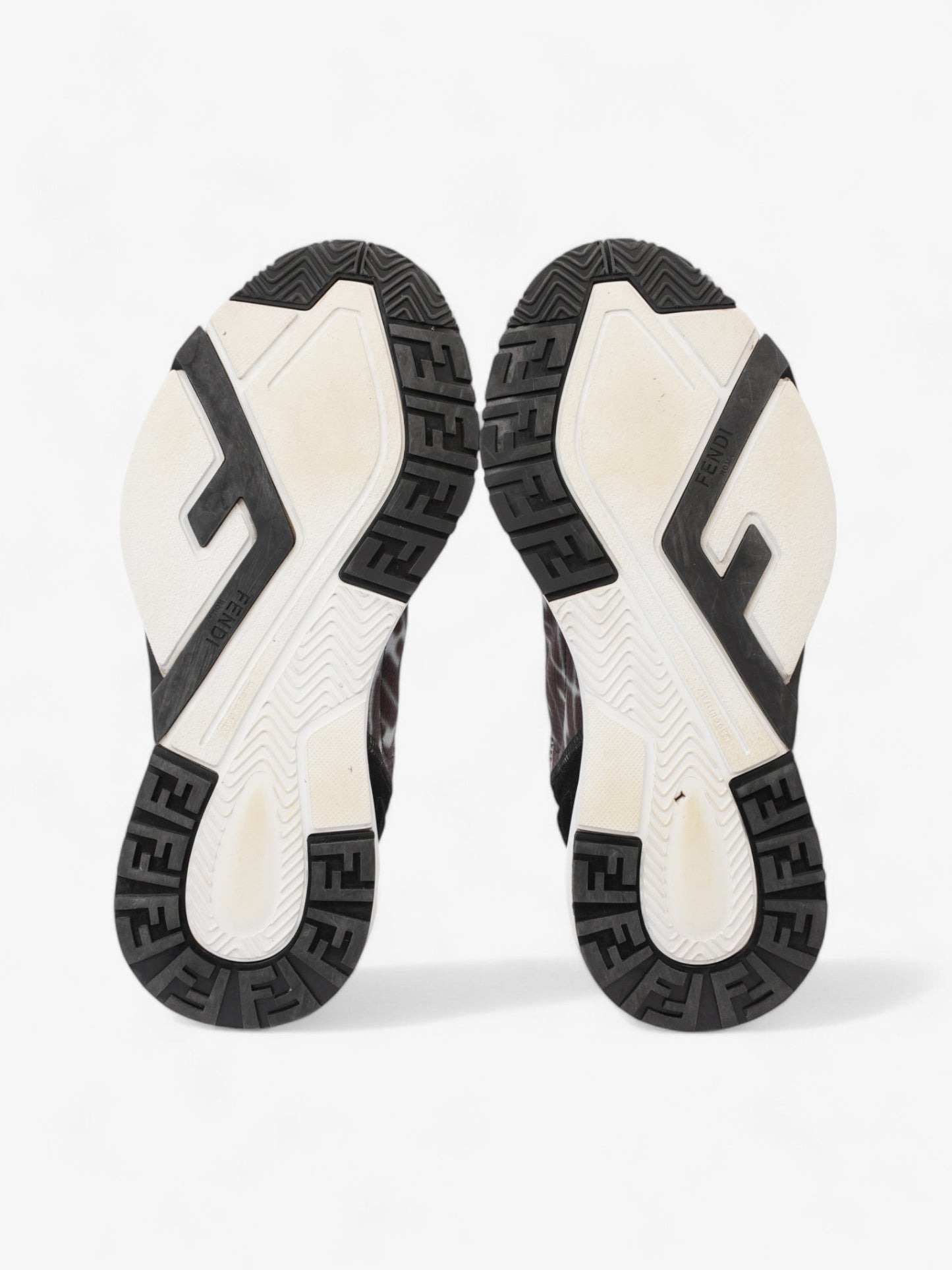 Fendi Flow Sneakers Black / White Canvas EU 38 UK 5