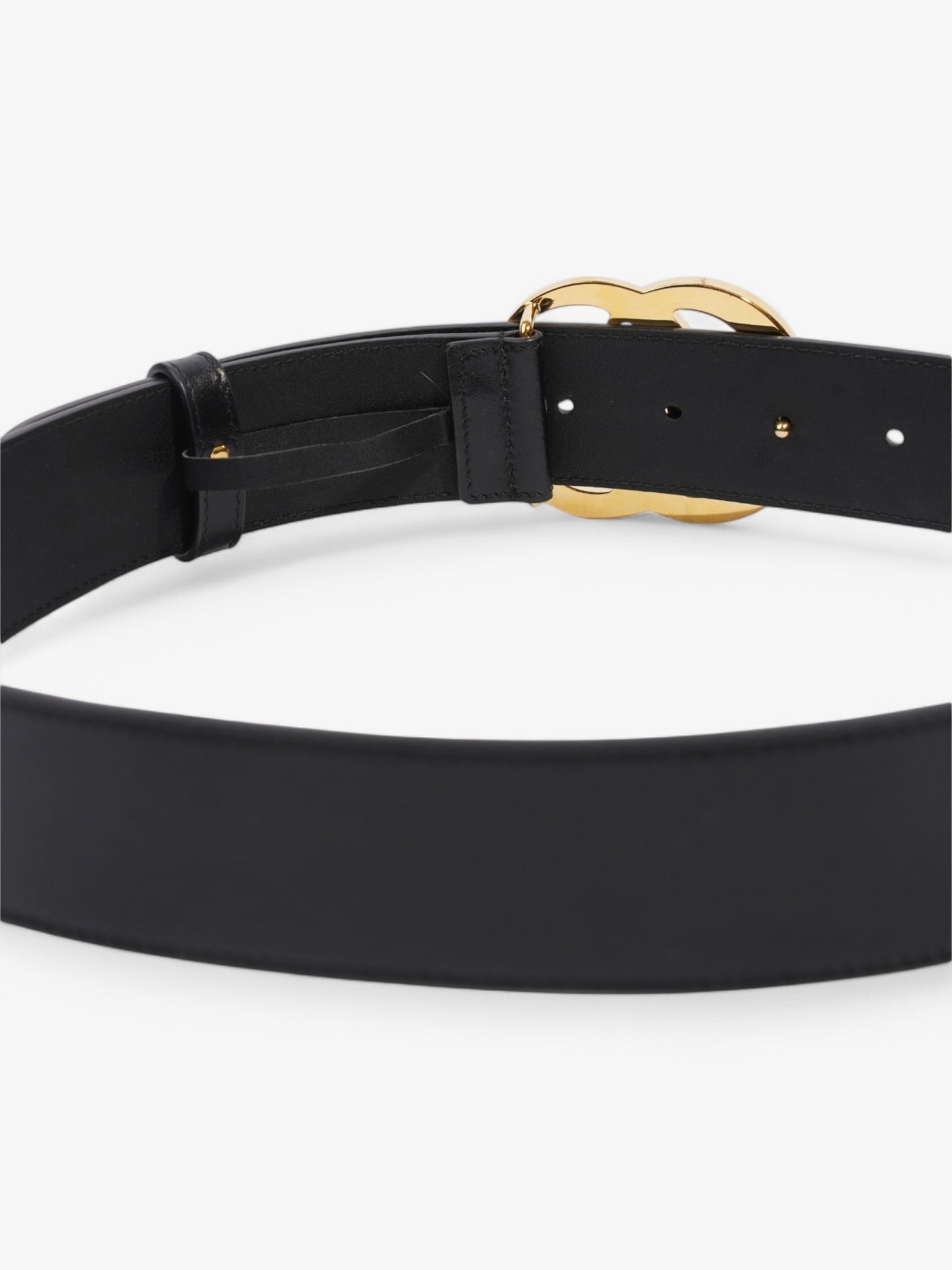 Gucci GG Marmont Belt Black / Gold Leather 75cm / 30"