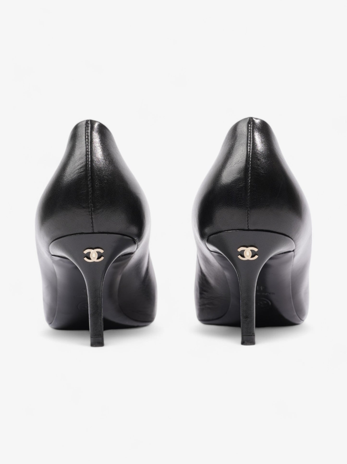 Chanel Pointed Heel 65mm Black Leather EU 41 UK 8