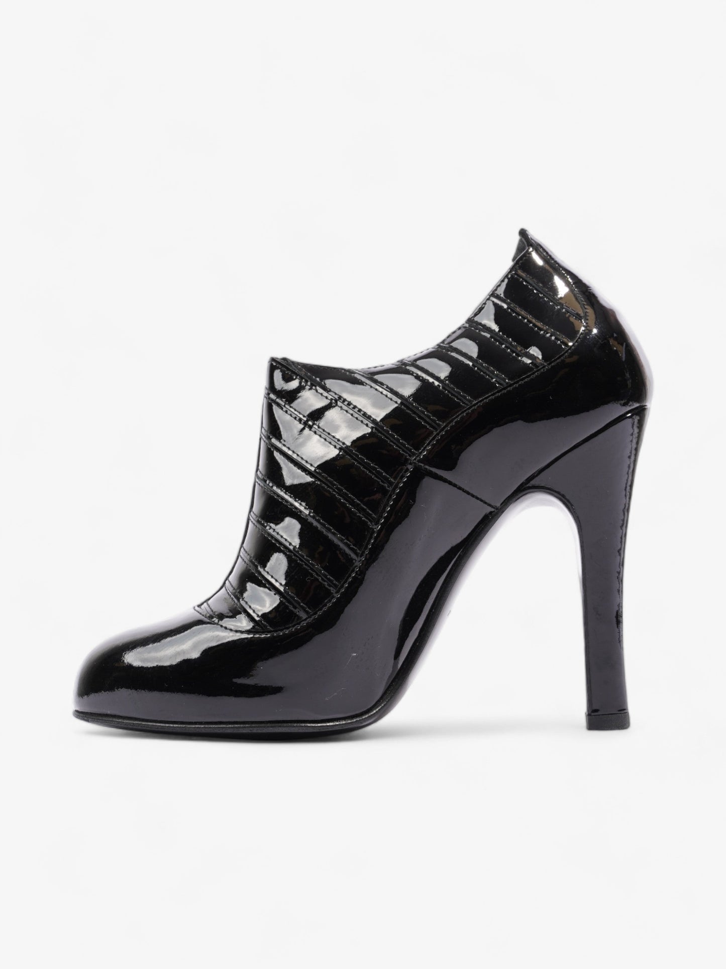 Chanel Patent Leather Ankle Boots 100 Black Patent Leather EU 38 UK 5