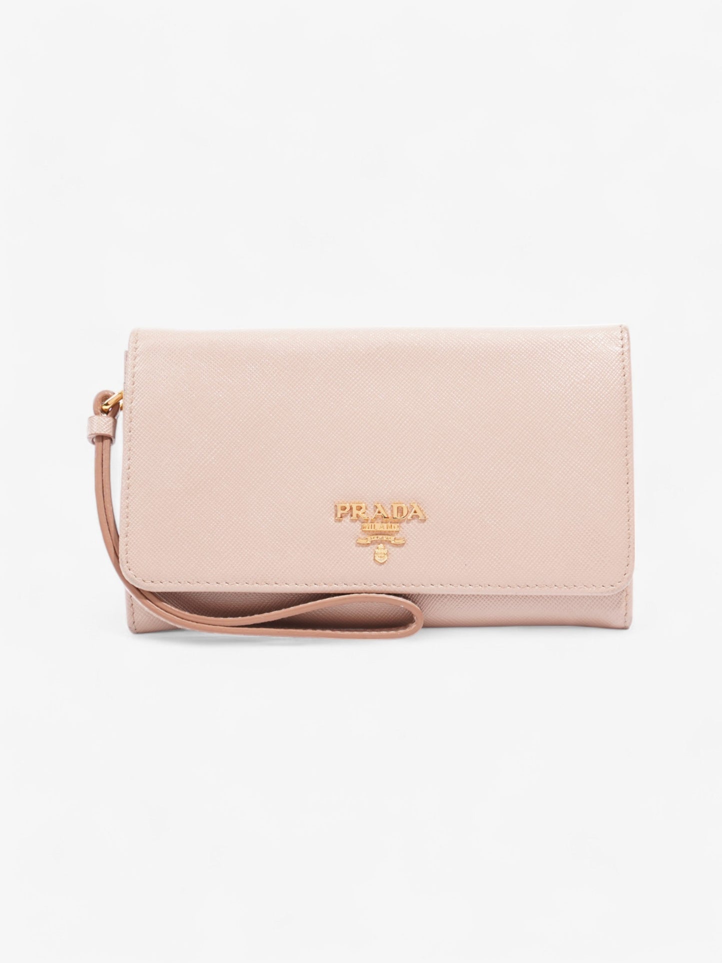 Prada Continental Flap Wallet Beige Saffiano Leather