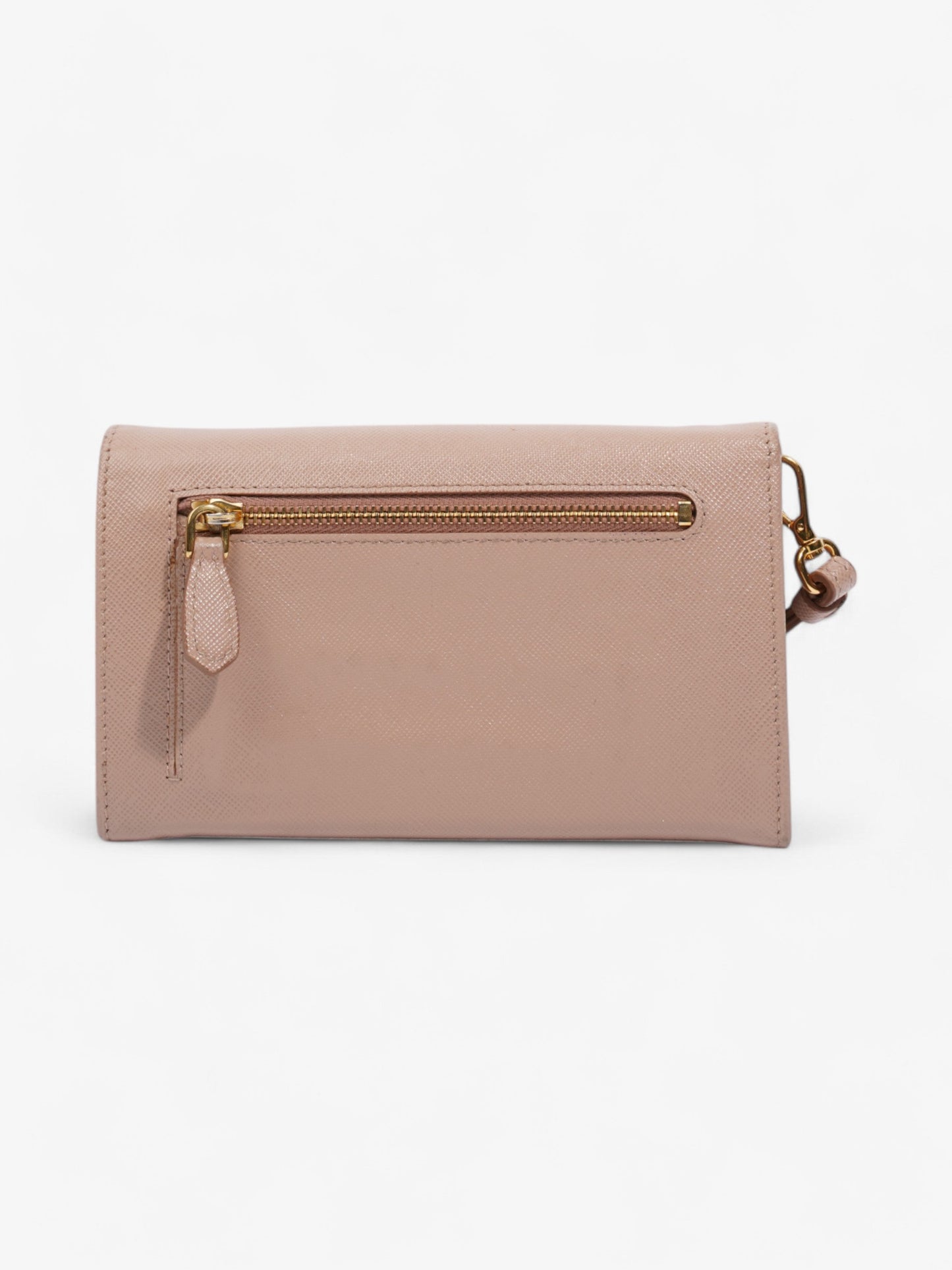 Prada Continental Flap Wallet Beige Saffiano Leather