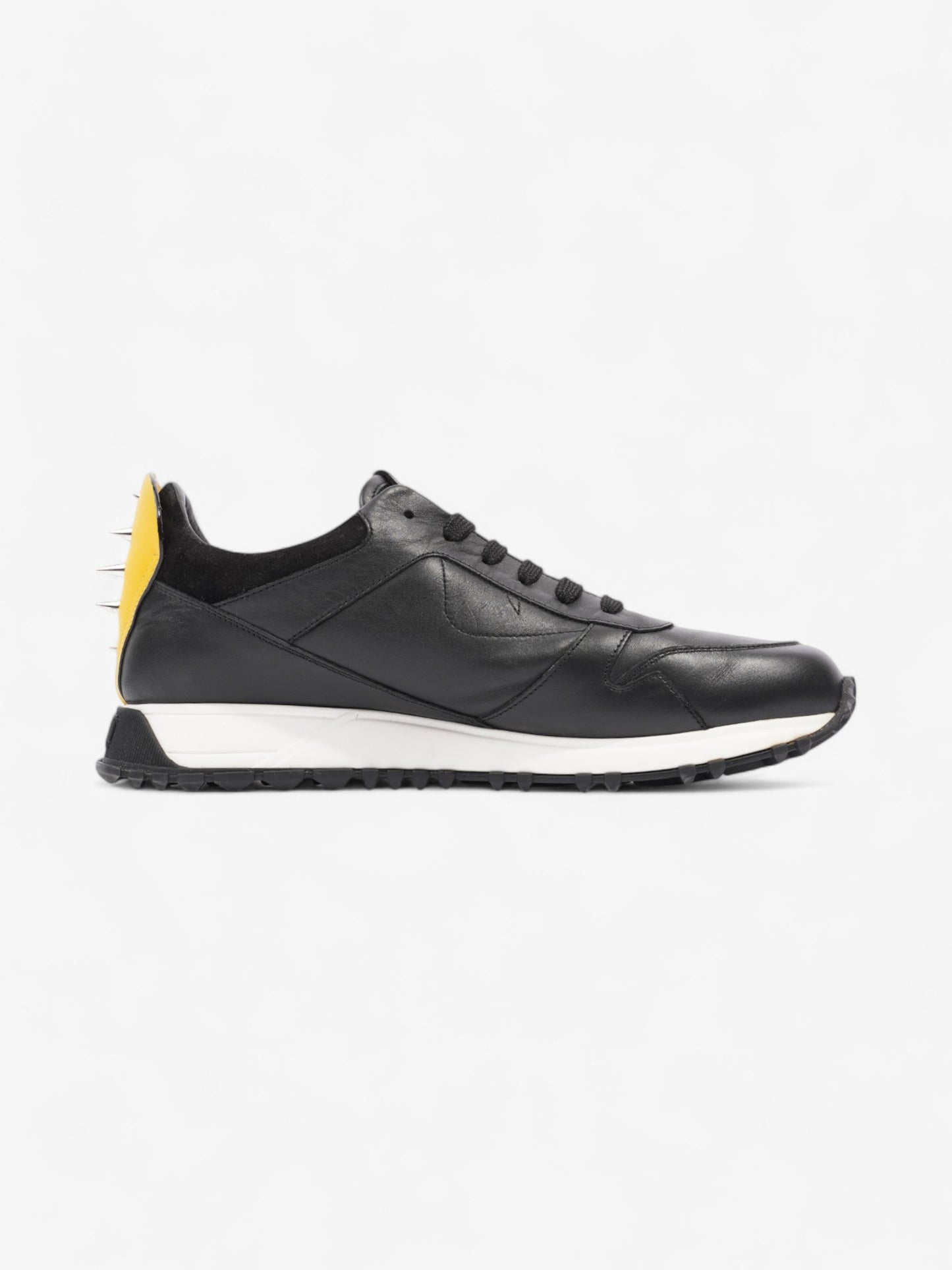 Fendi Monster Eyes Runner Black / Yellow / White Leather EU 42 UK 8