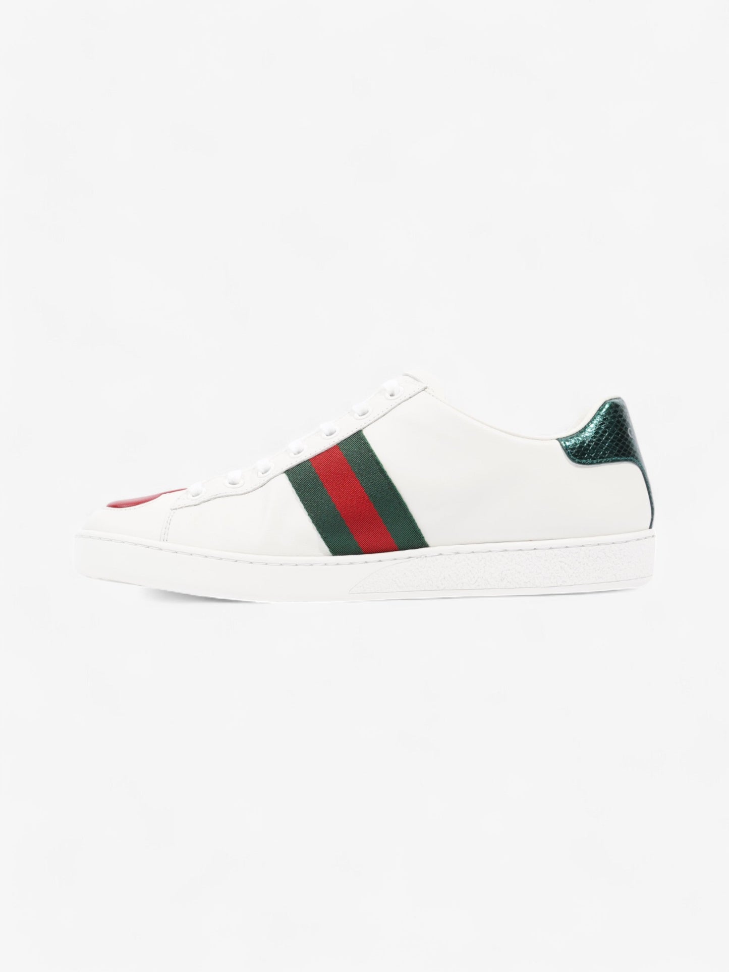 Gucci Ace Sneakers with Hearts White / Red / Green Leather EU 38.5 UK 5.5