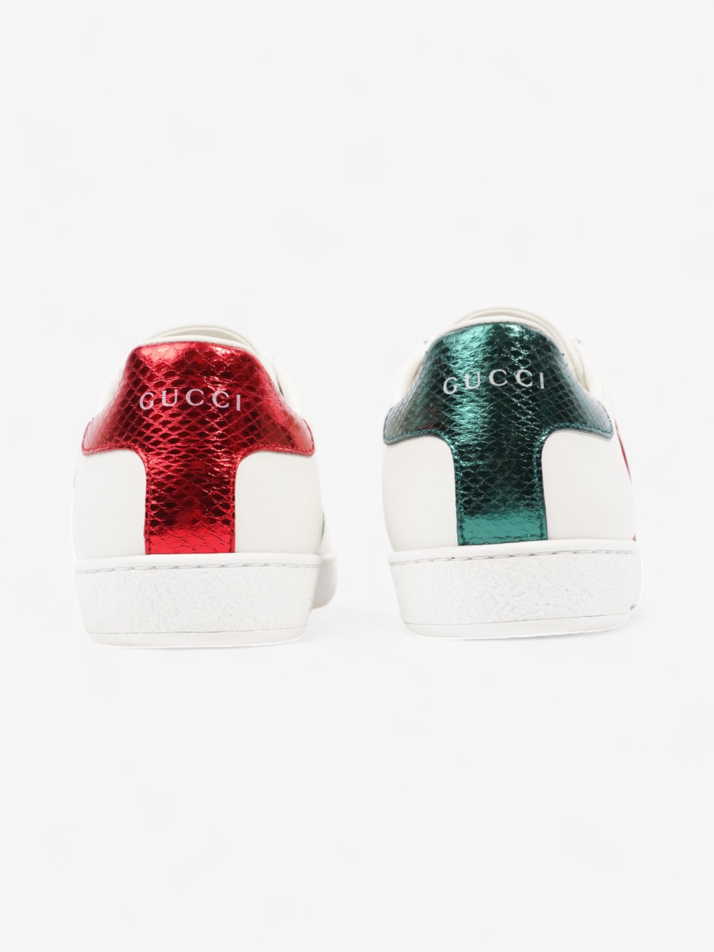Gucci Ace Sneakers with Hearts White / Red / Green Leather EU 38.5 UK 5.5