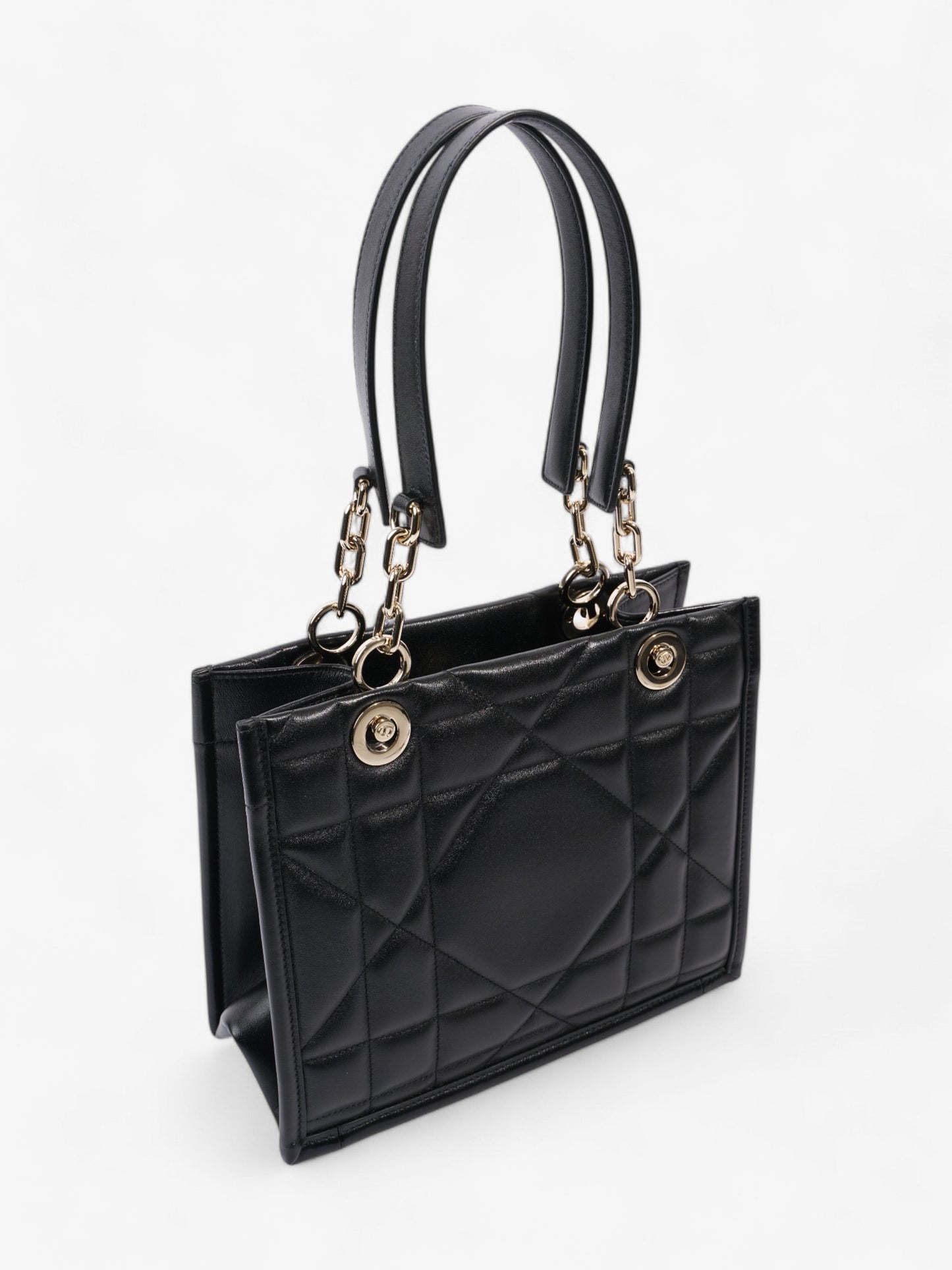 Christian Dior Archi Cannage Bage Black Leather