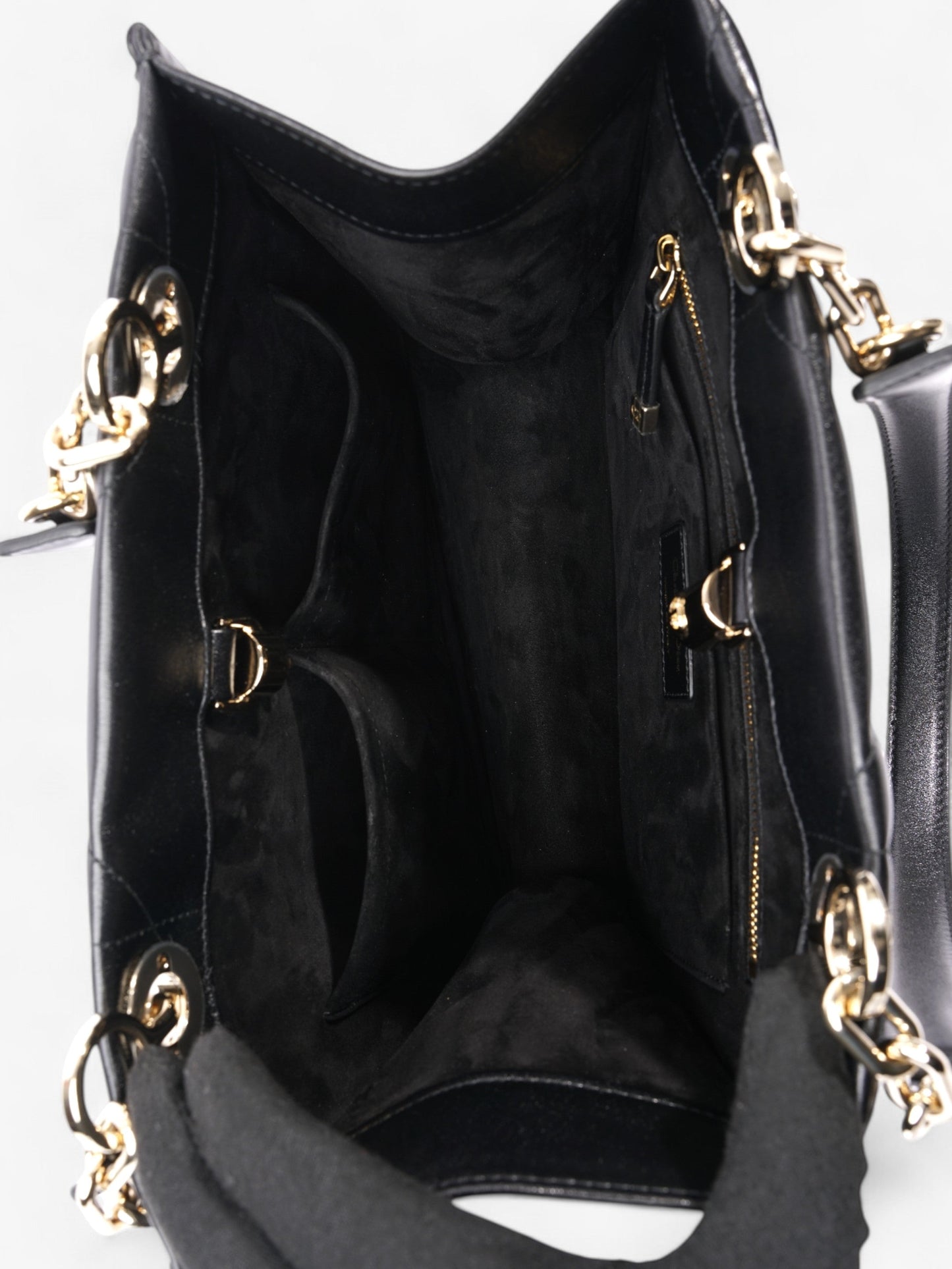 Christian Dior Archi Cannage Bage Black Leather