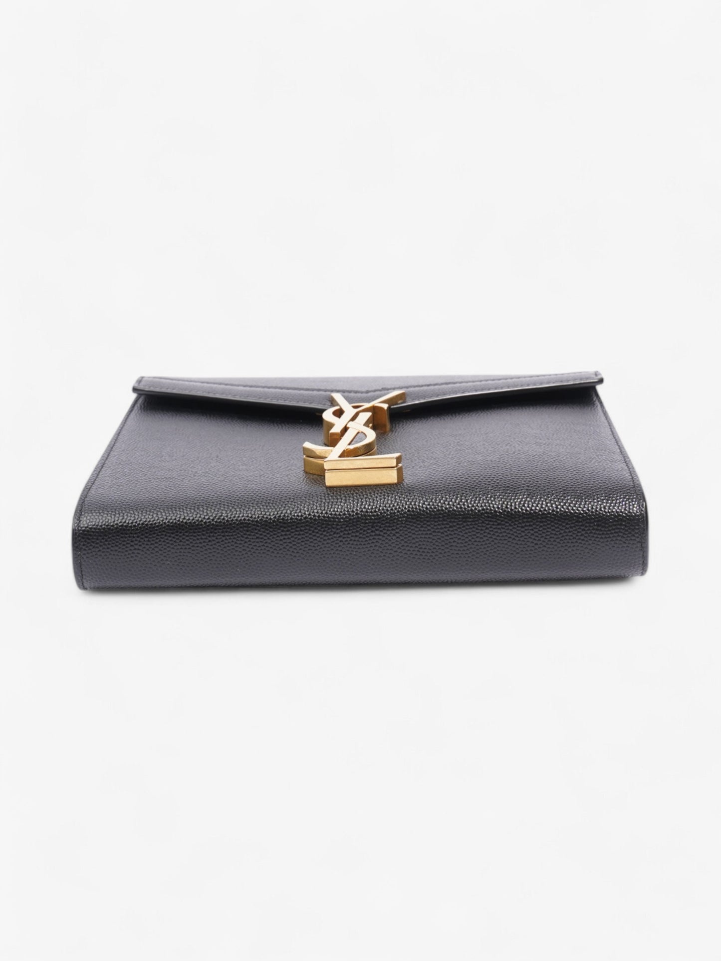 Saint Laurent Cassandra Wallet On Chain Black Leather