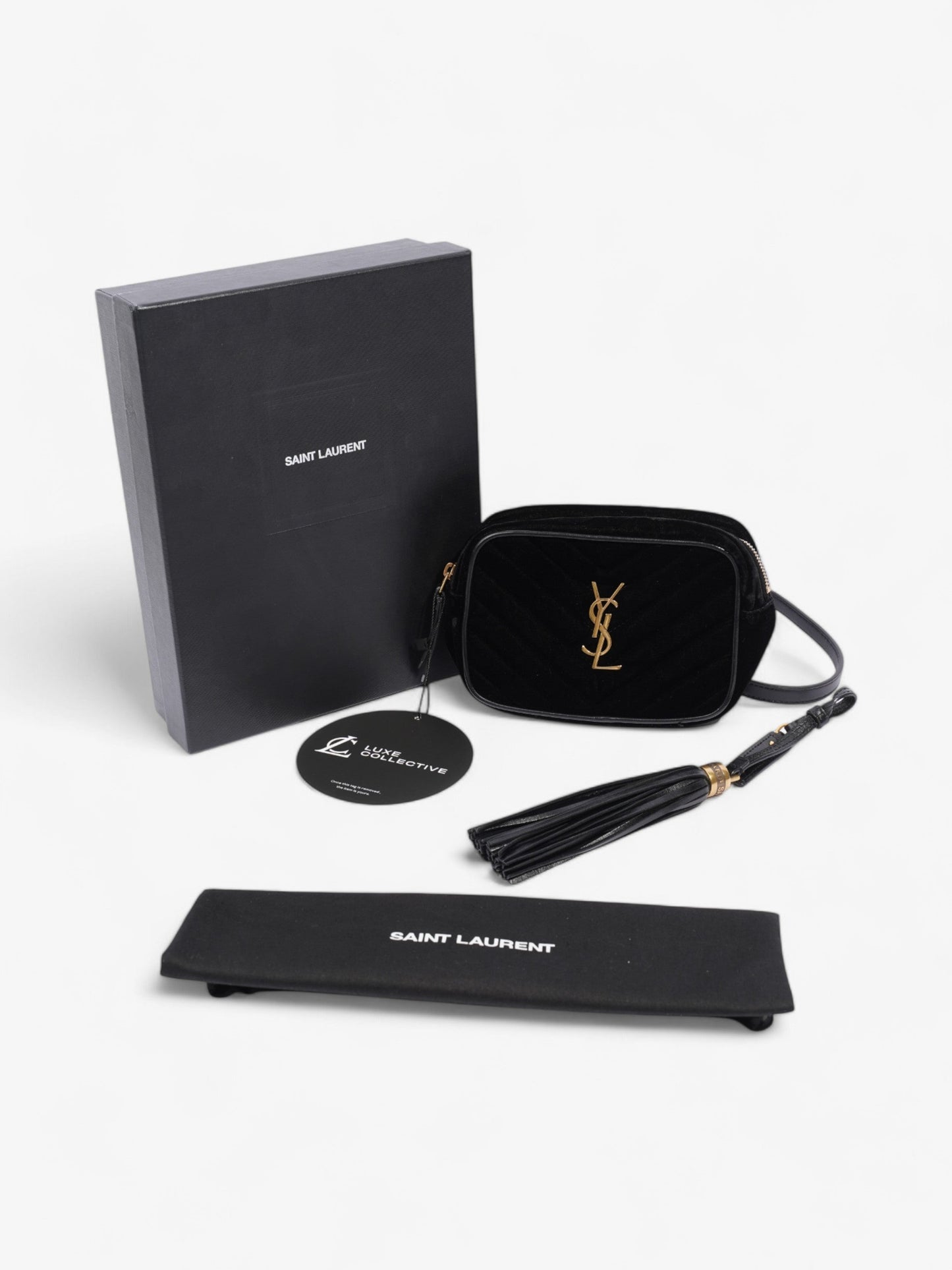 Saint Laurent Lou Belt Bag Black Velvet