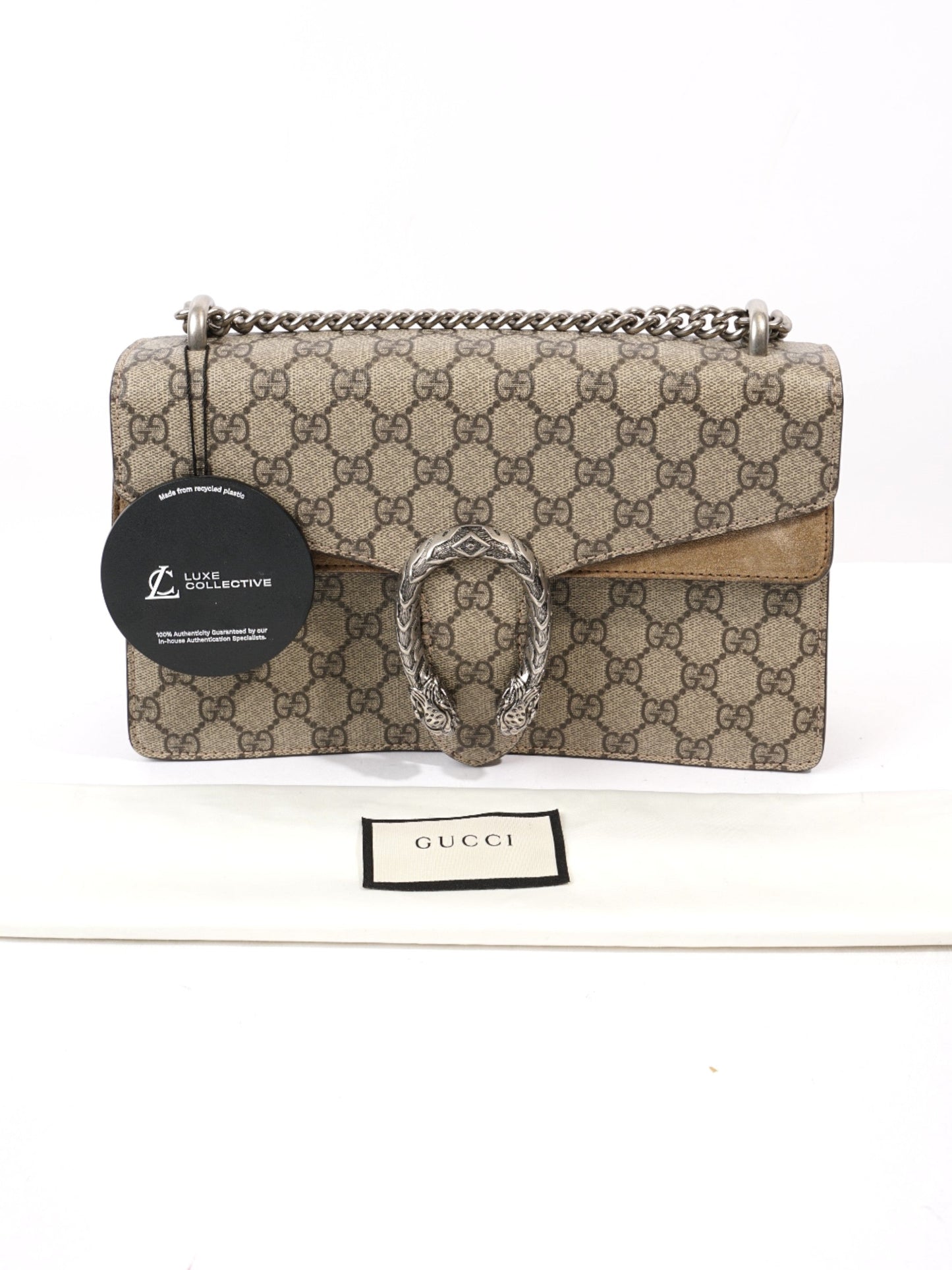 Gucci Dionysus GG Supreme / Beige / Ebony Coated Canvas Small