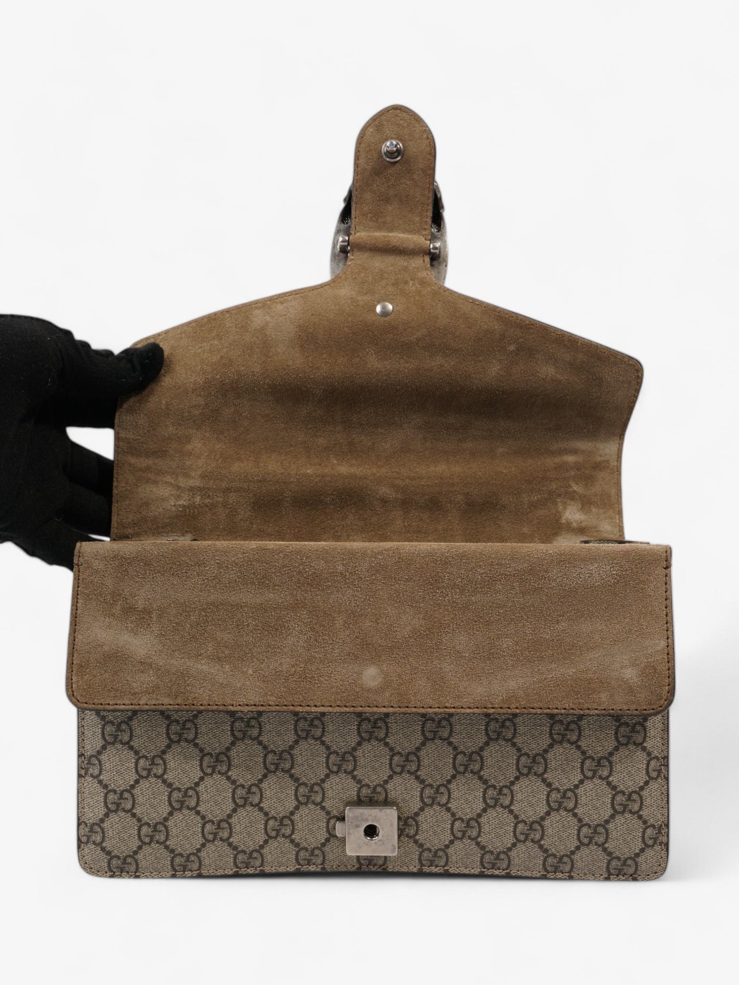 Gucci Dionysus GG Supreme / Beige / Ebony Coated Canvas Small