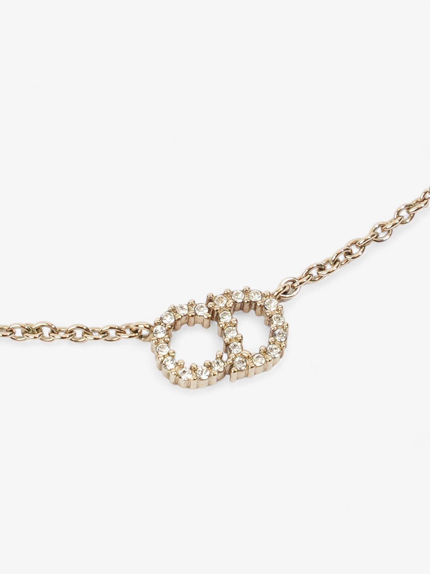 Christian Dior CD Necklace Gold Base Metal