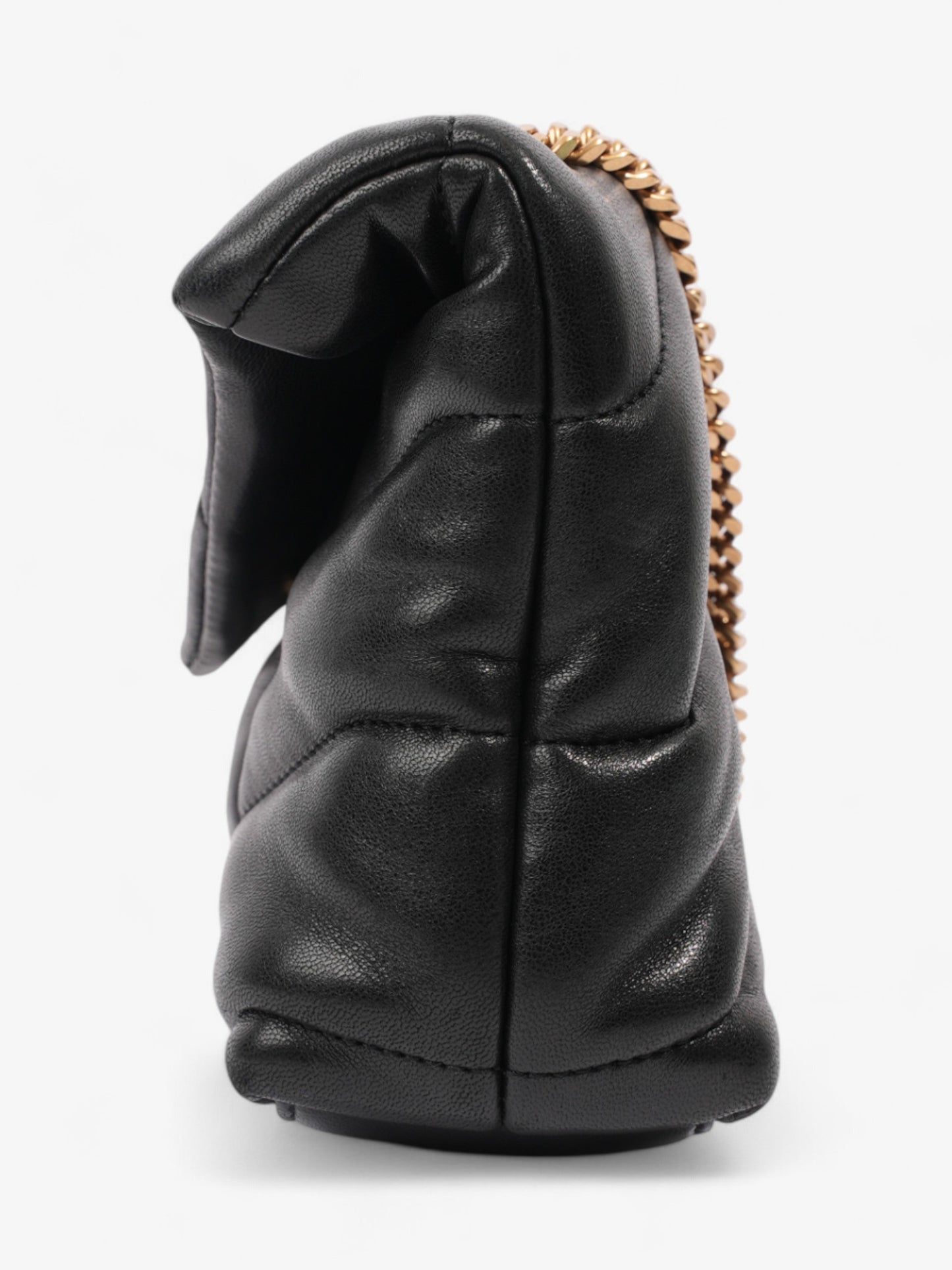 Saint Laurent Lou Lou Puffer Black Calfskin Leather Small