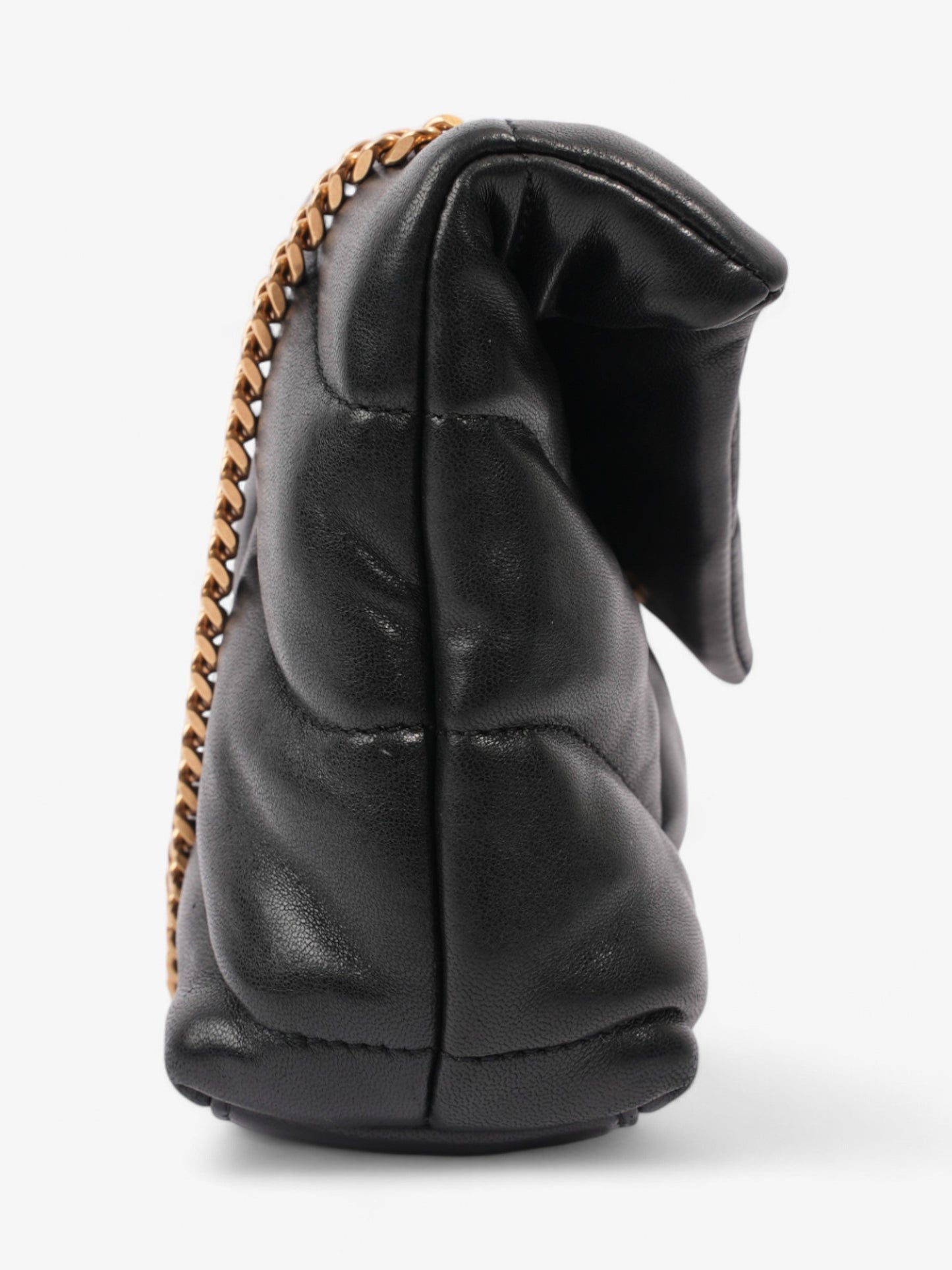 Saint Laurent Lou Lou Puffer Black Calfskin Leather Small