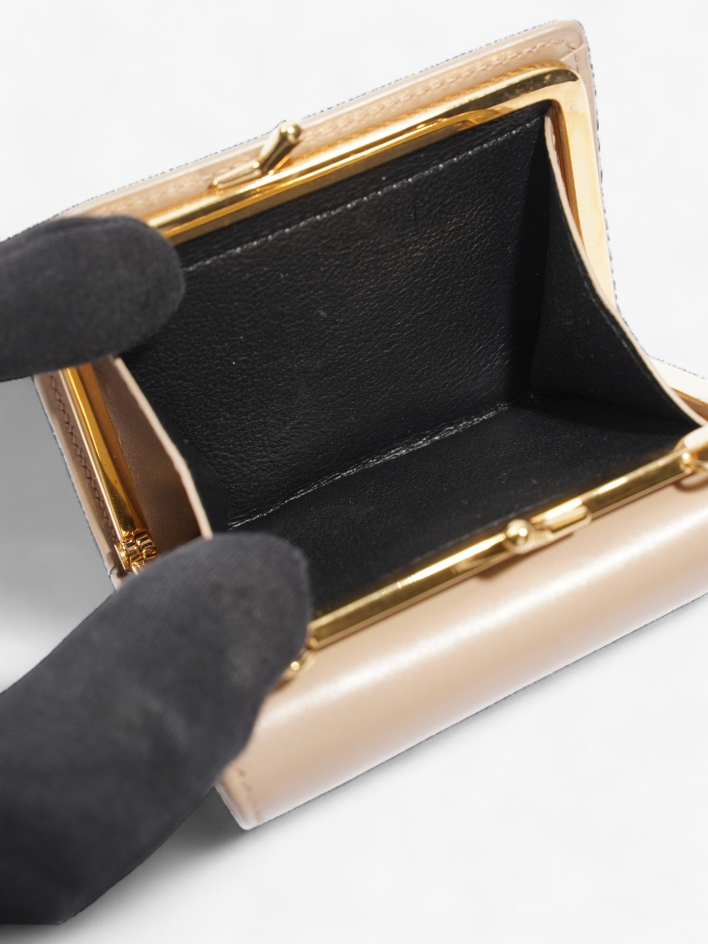 Saint Laurent Rider Wallet Beige Leather