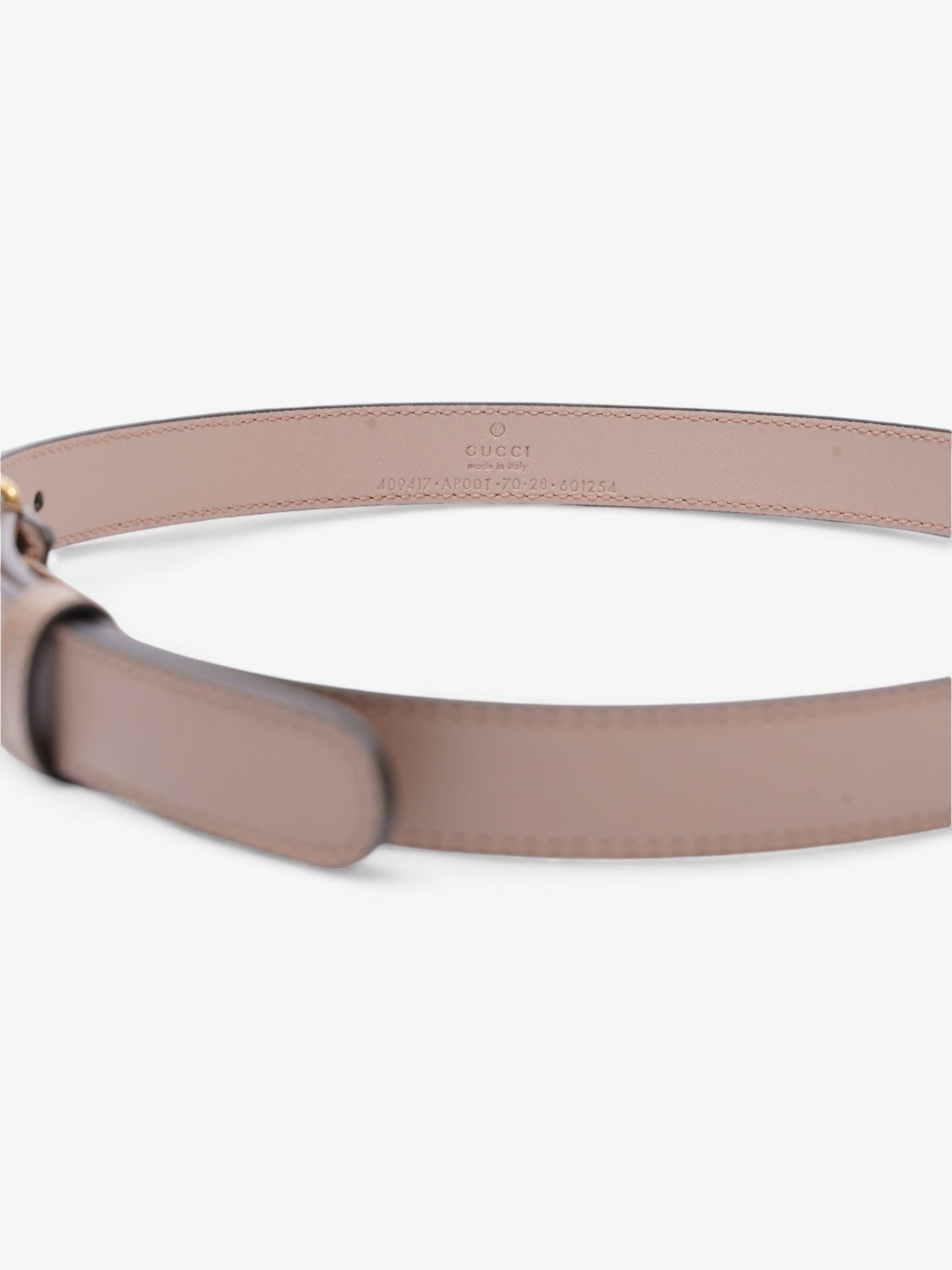 Gucci GG Marmont Belt Dusty Pink / Gold Leather 70cm 28"