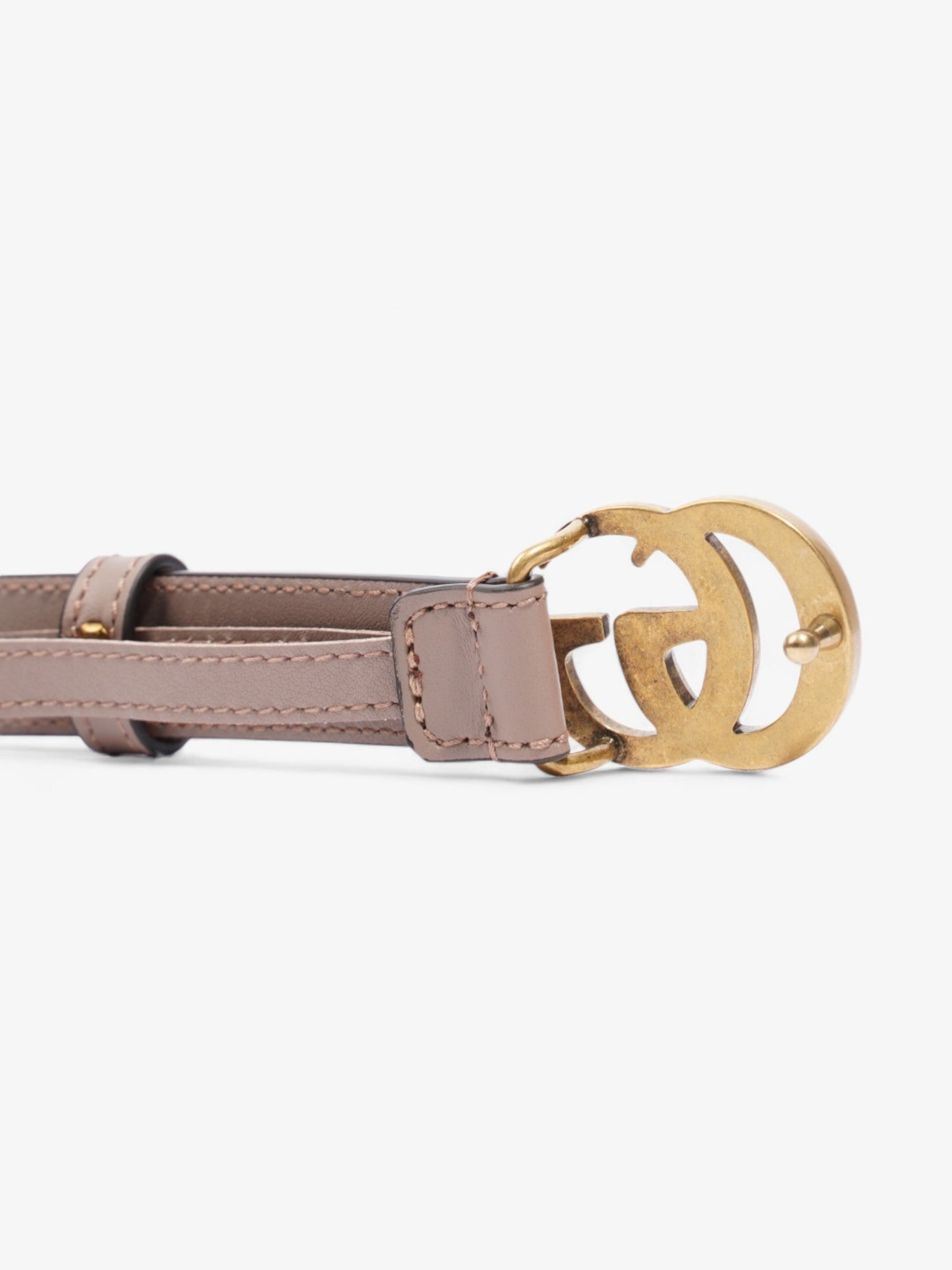 Gucci GG Marmont Belt Dusty Pink / Gold Leather 70cm 28"