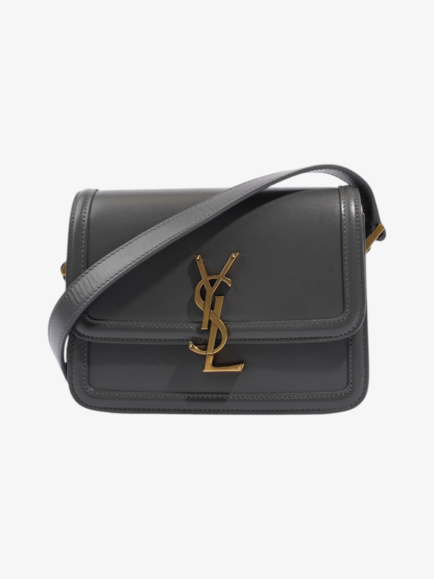 Saint Laurent SOLFERINO Grey Leather Small