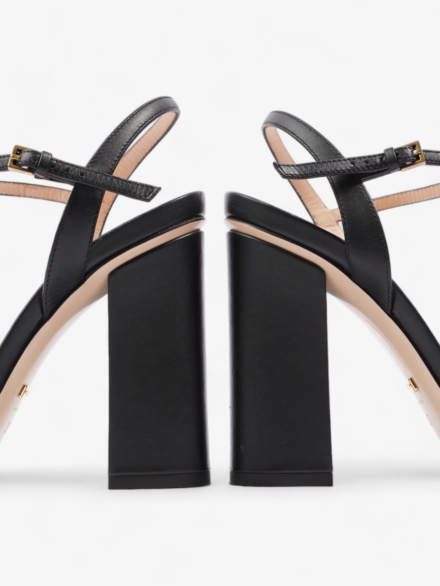 Gucci GG Marmont Heels 85mm Black Leather EU 37 UK 4