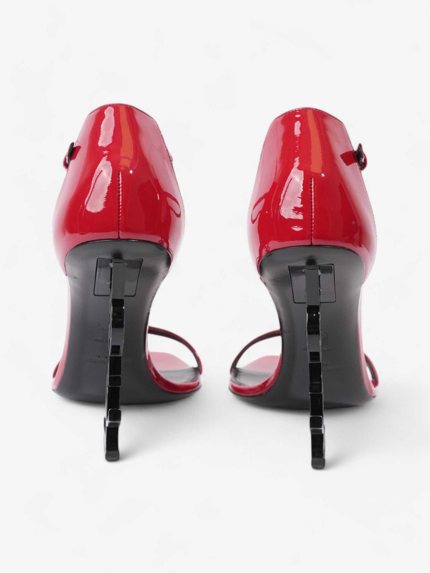 Saint Laurent Opyum Heels 110mm Red / Black Leather EU 37.5 UK 4.5
