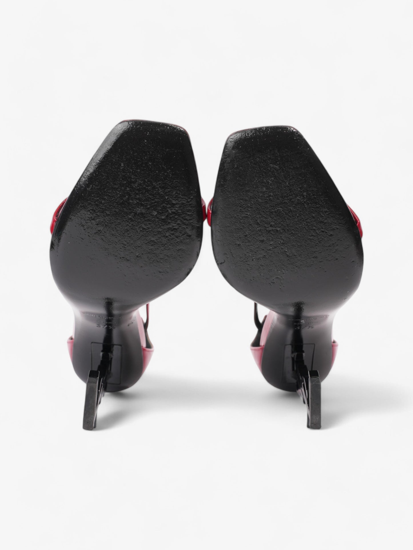 Saint Laurent Opyum Heels 110mm Red / Black Leather EU 37.5 UK 4.5