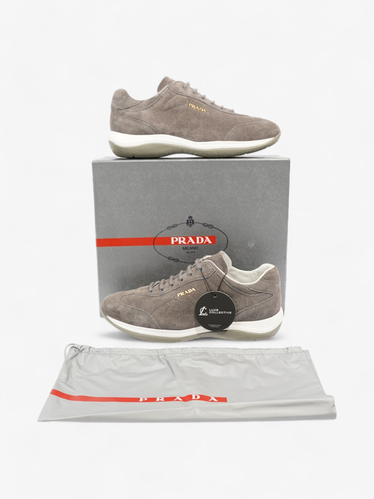 Prada America Cup Grey Suede EU 40 UK 7