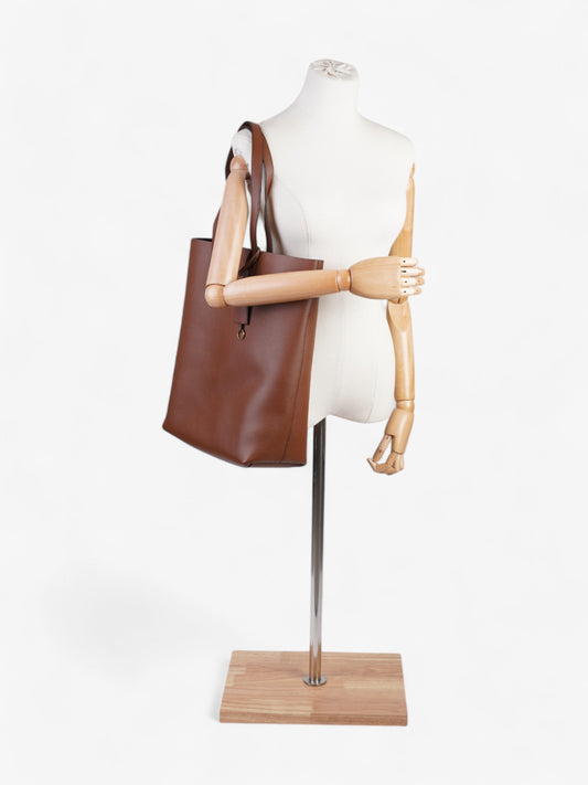 Saint Laurent Shopping Bag Brown Calfskin Leather N/S