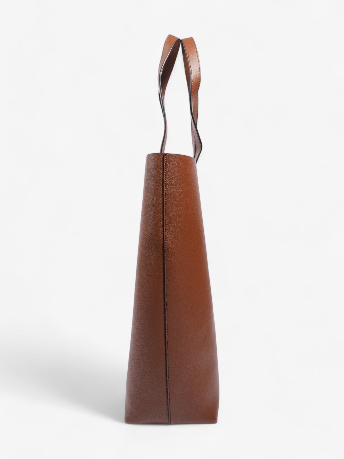 Saint Laurent Shopping Bag Brown Calfskin Leather N/S