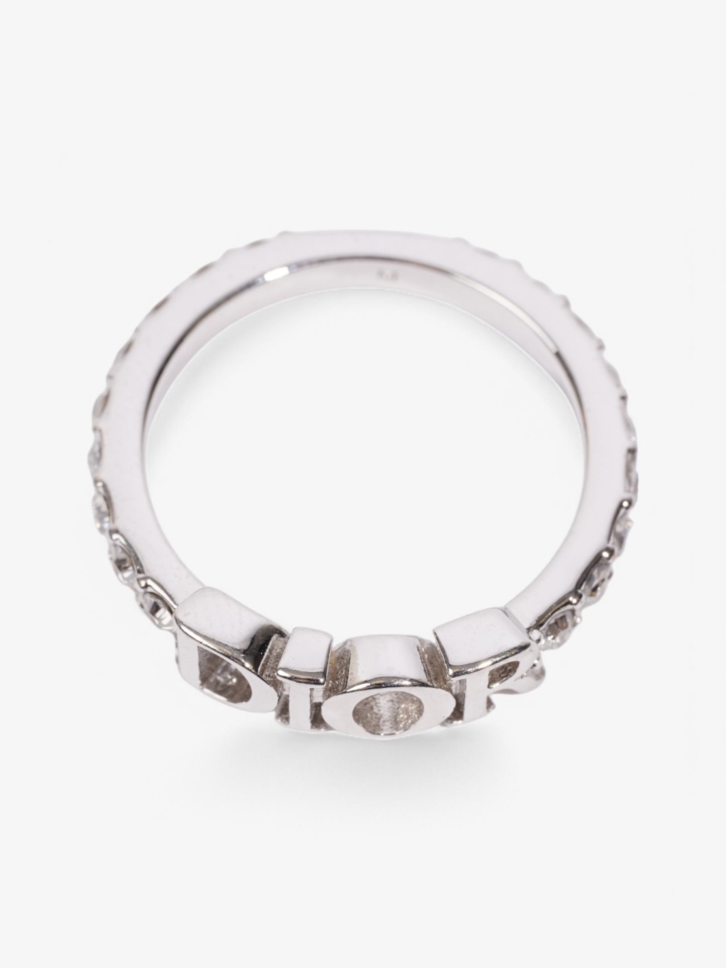 Christian Dior Dio(r)evolution Ring Silver / Crystal Base Metal Medium (Circumference - 53mm)