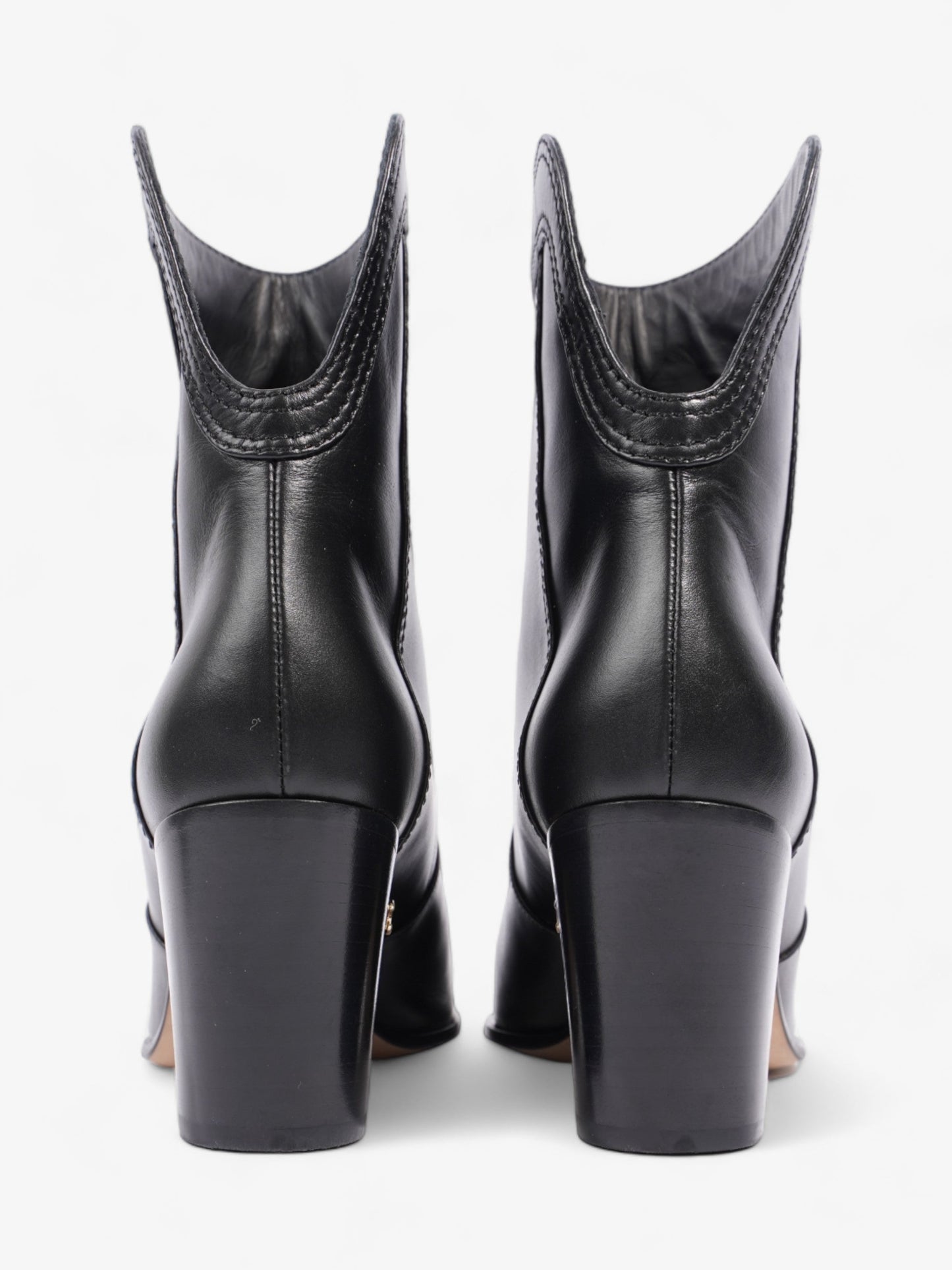 Chanel Western CC Boots 50mm Black Calfskin Leather EU 36.5 UK 3.5