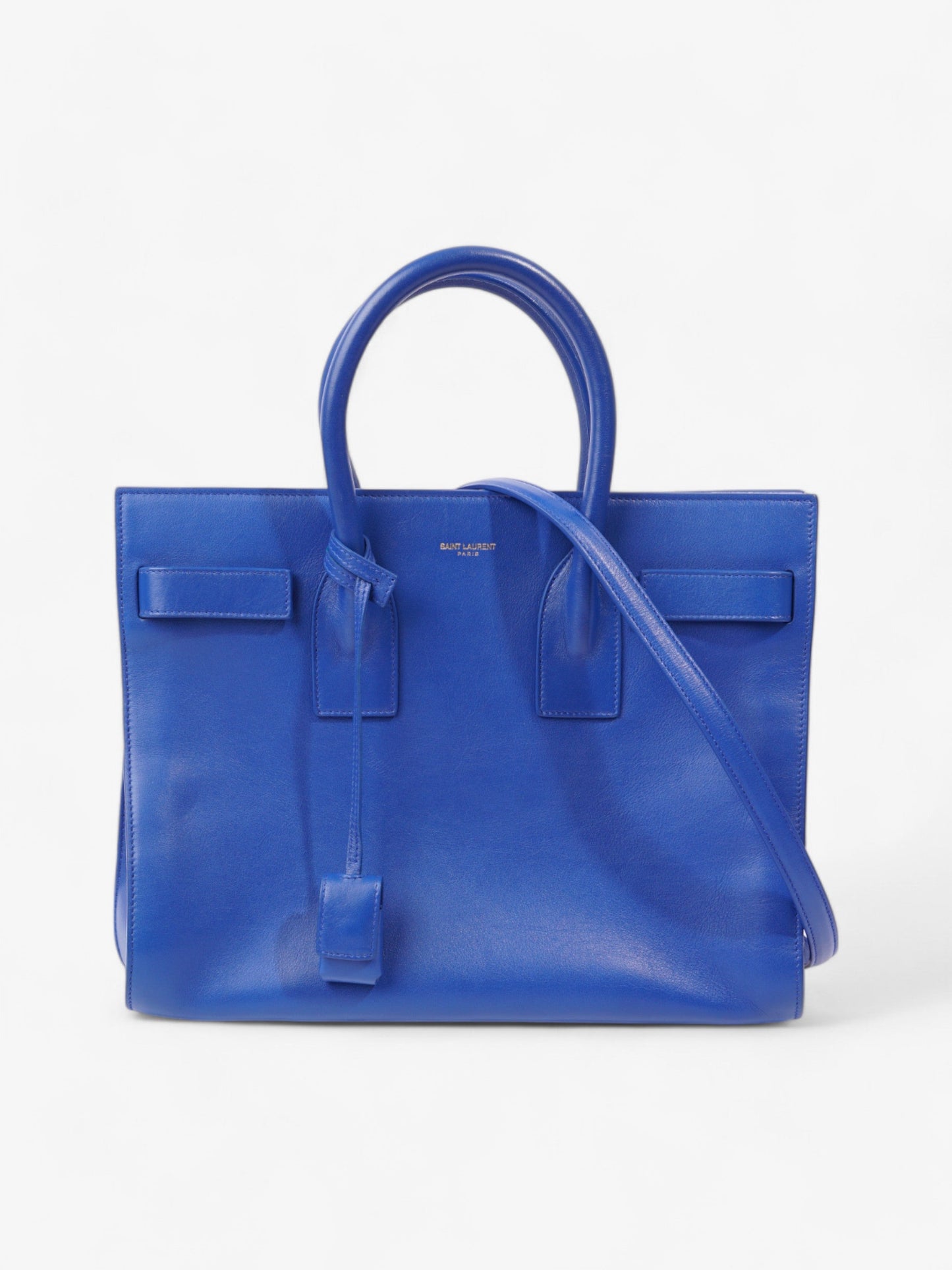 Saint Laurent Sac De Jour Blue Calfskin Leather Small