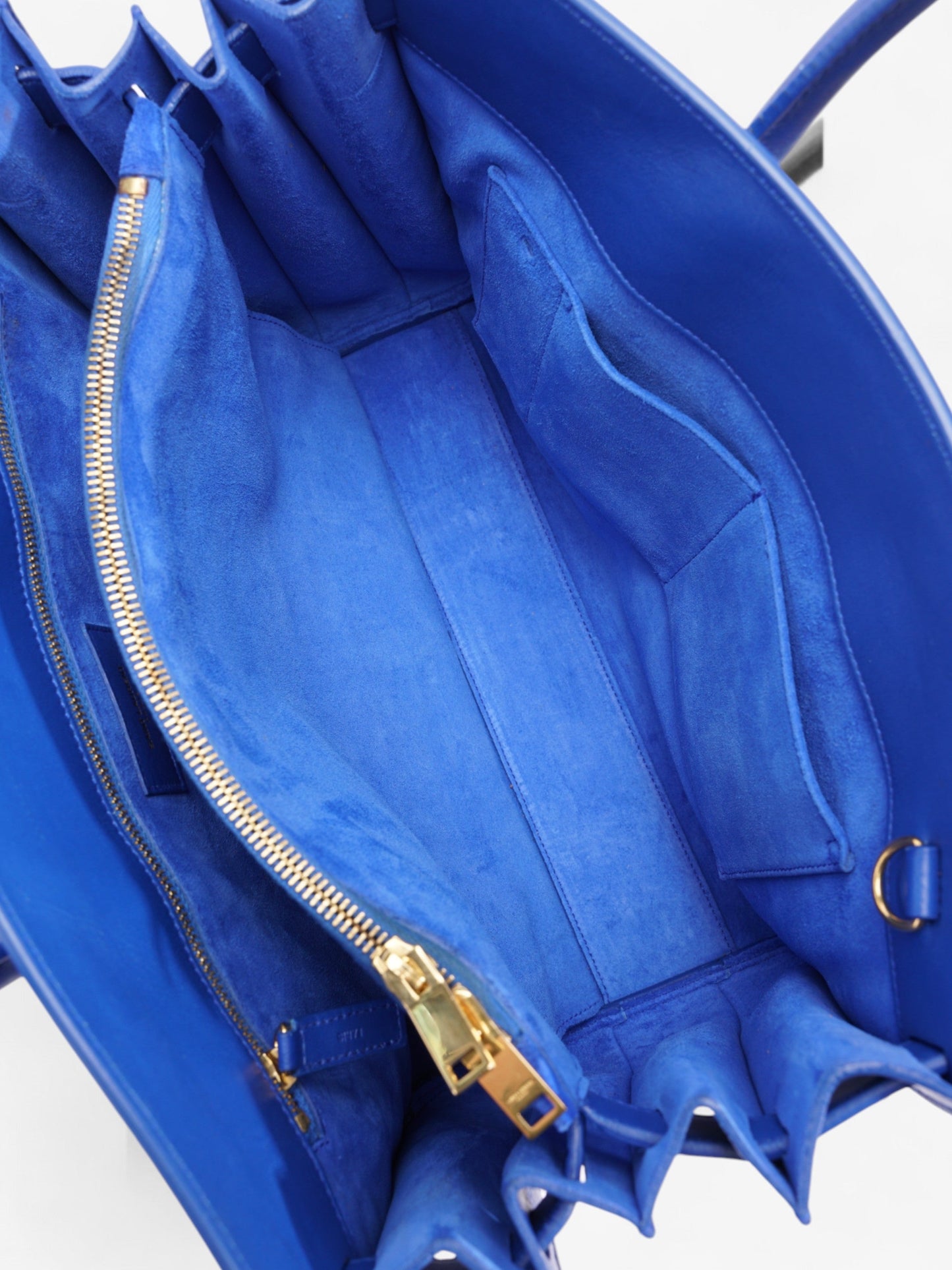 Saint Laurent Sac De Jour Blue Calfskin Leather Small