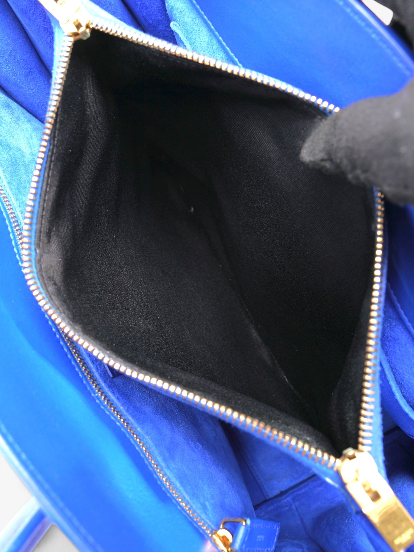 Saint Laurent Sac De Jour Blue Calfskin Leather Small