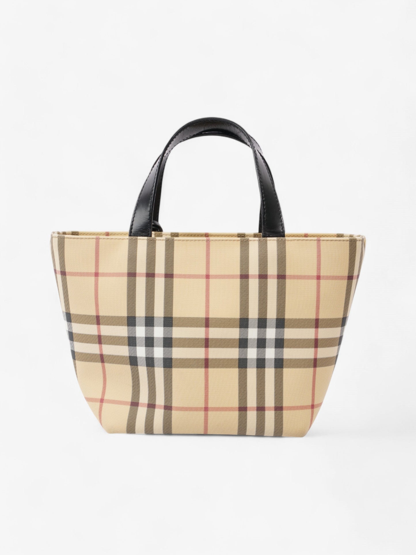 Burberry Check Tote House Check / Black Canvas Small