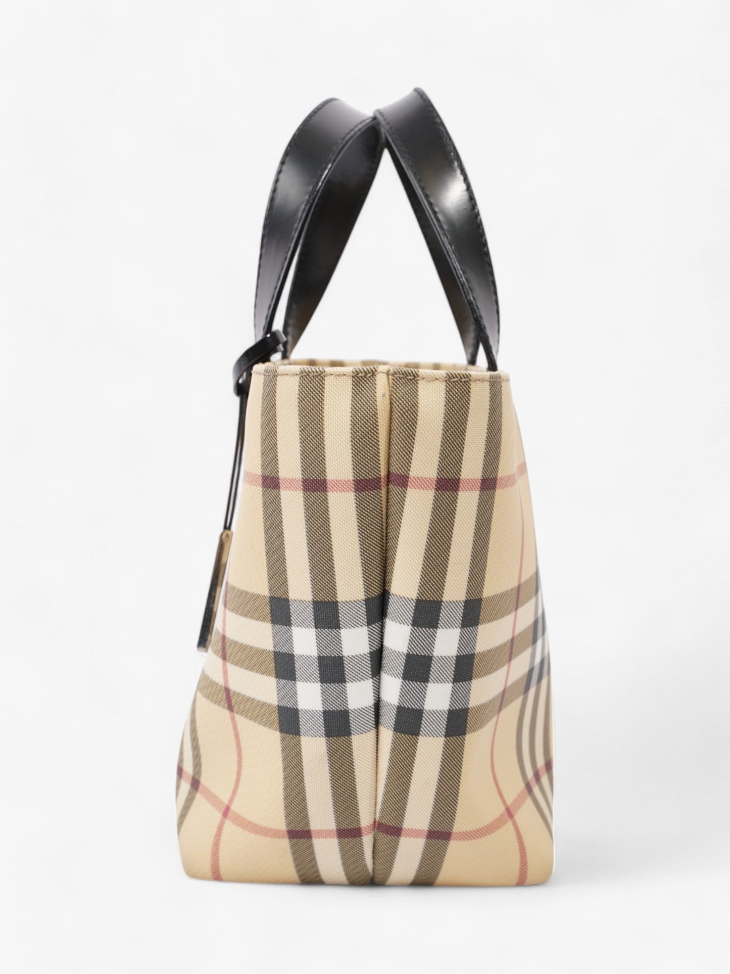 Burberry Check Tote House Check / Black Canvas Small