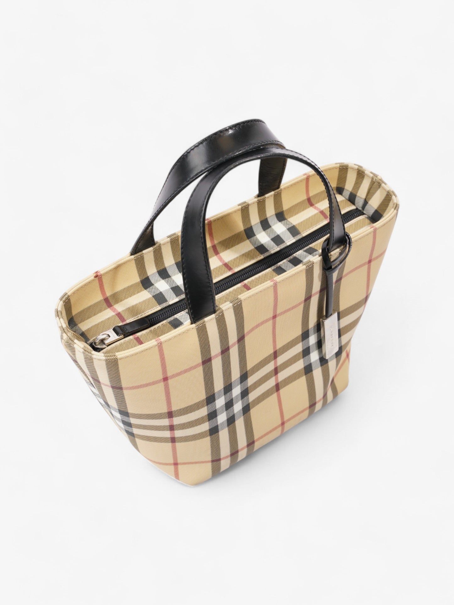 Burberry Check Tote House Check / Black Canvas Small