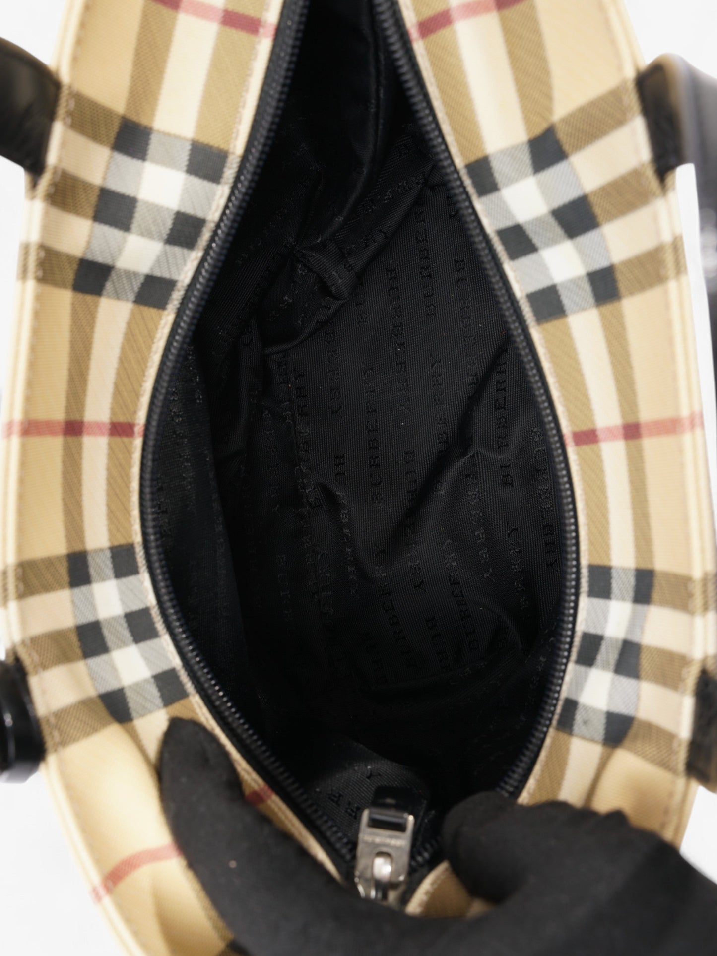 Burberry Check Tote House Check / Black Canvas Small