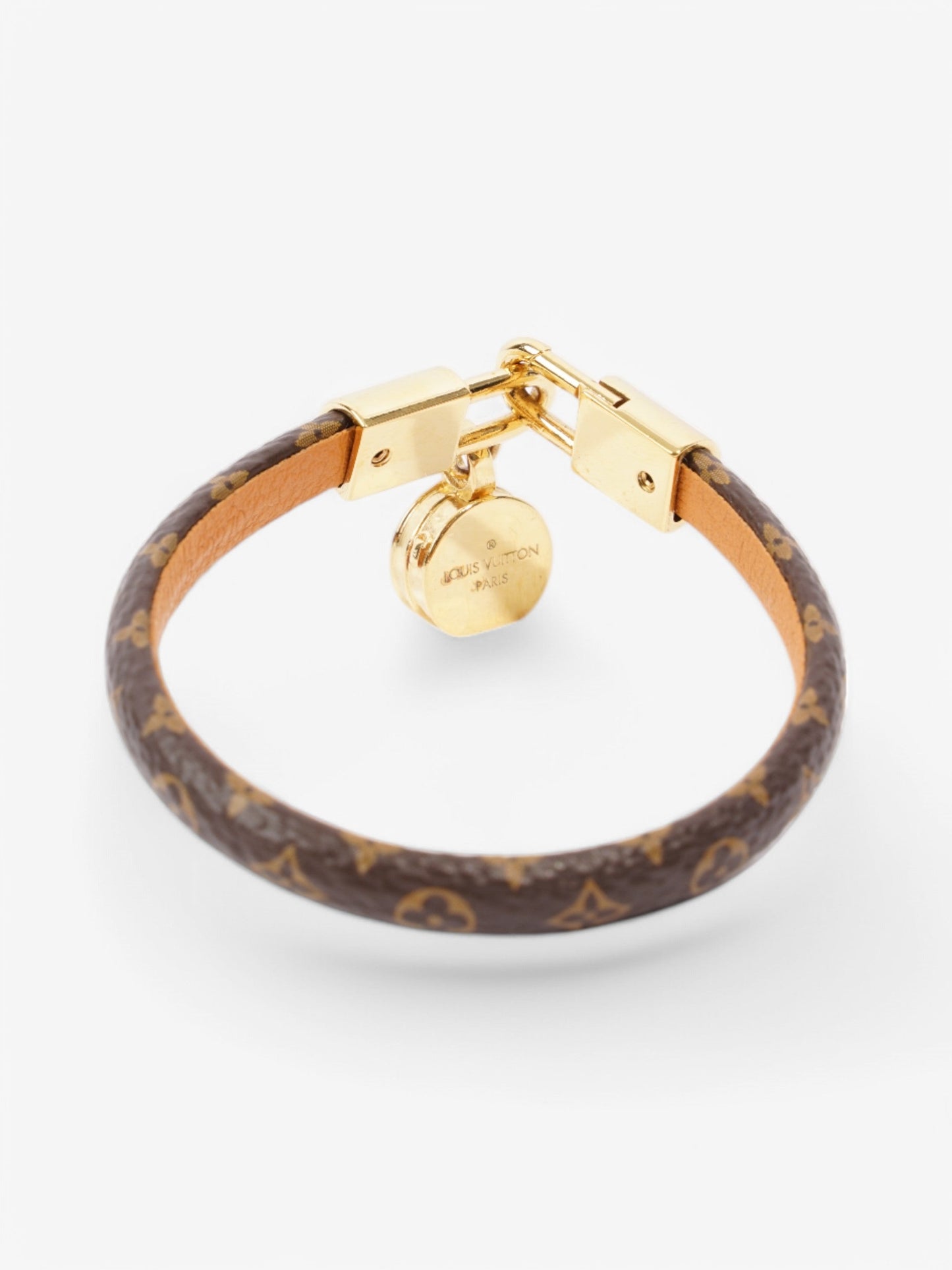 Louis Vuitton LV Tribute Charm Bracelet Monogram / Gold Coated Canvas 17