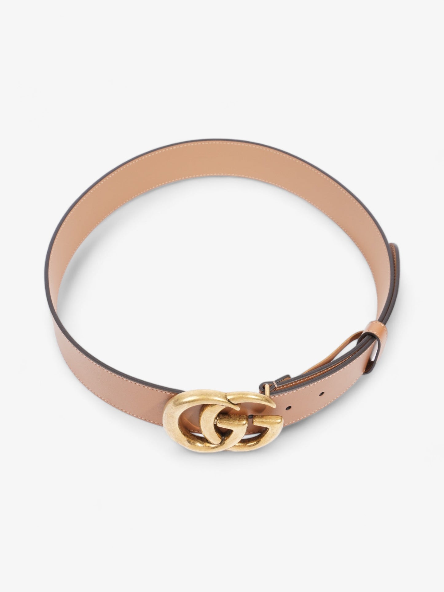 Gucci GG Marmont Wide Belt Brown Leather 80cm 32"