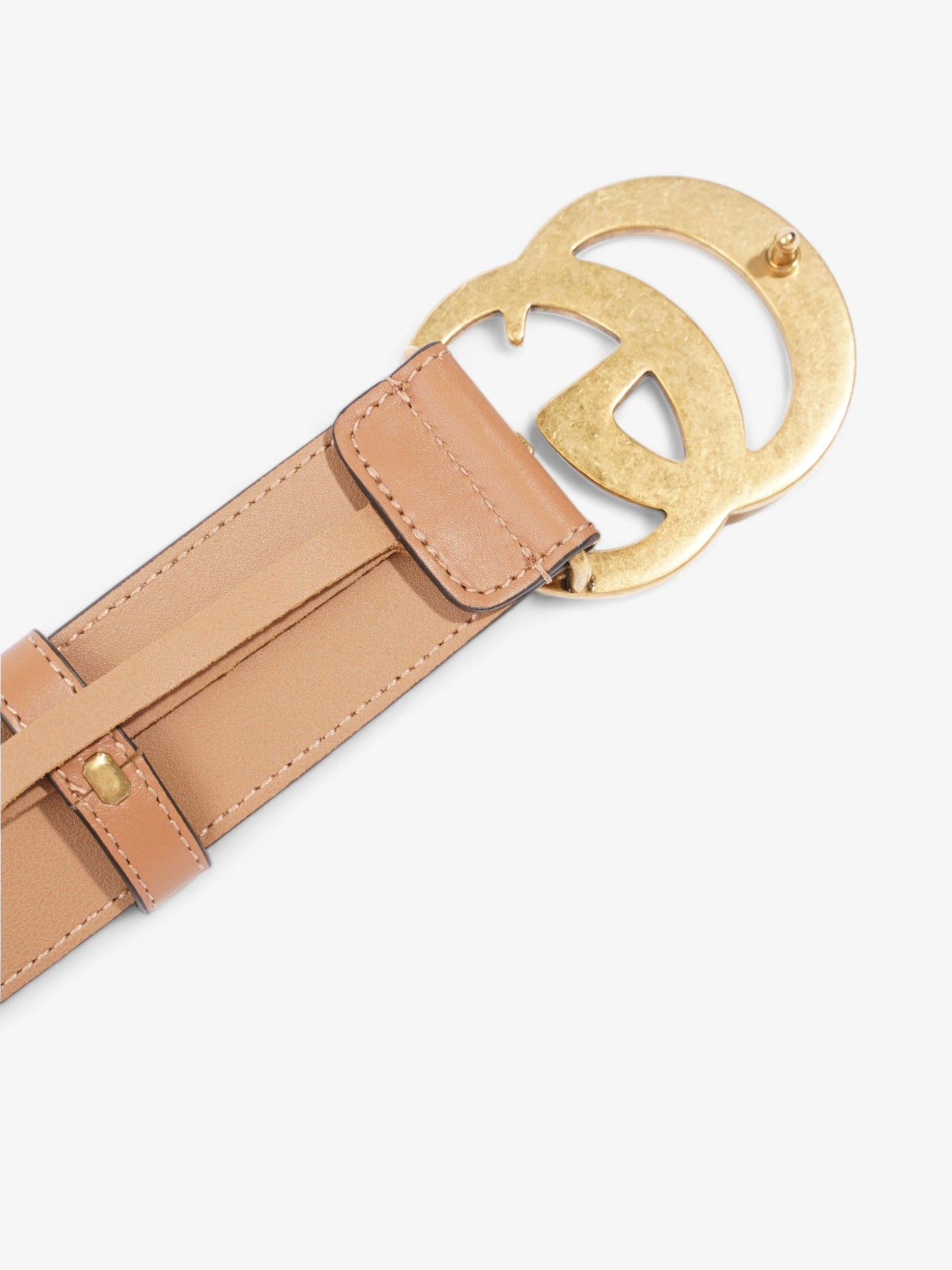 Gucci GG Marmont Wide Belt Brown Leather 80cm 32"