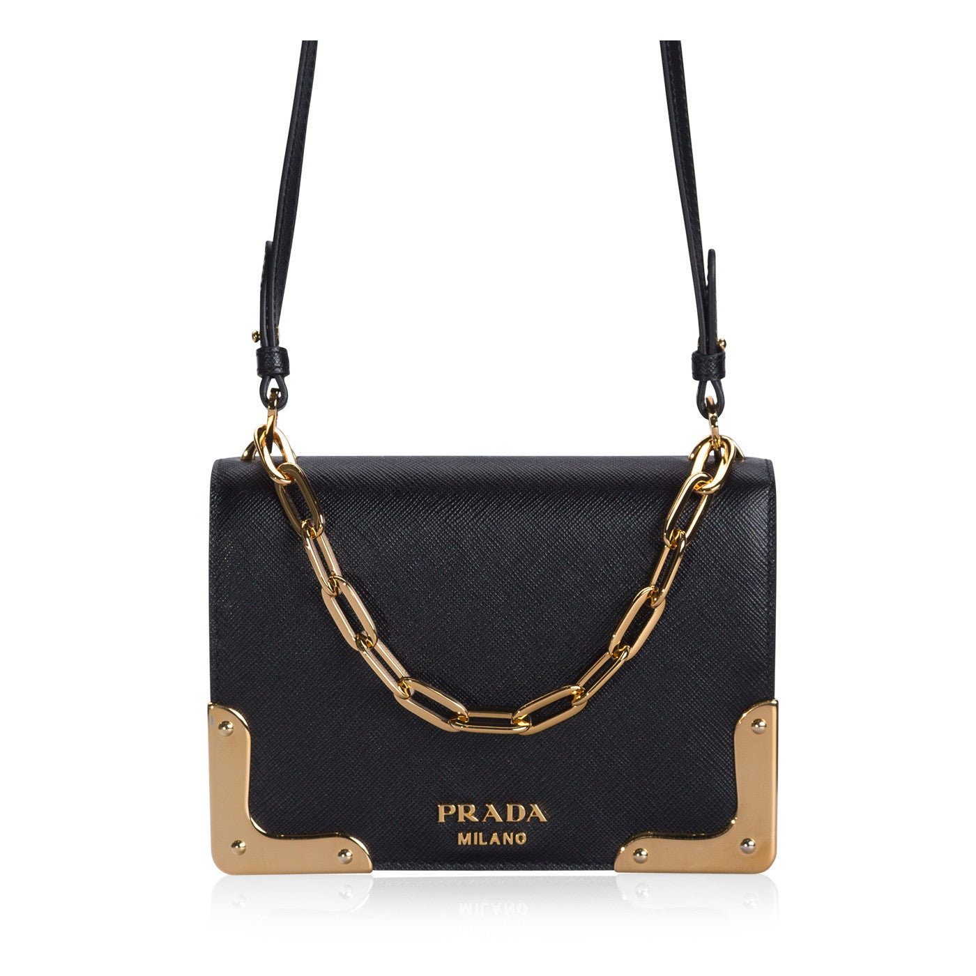 Prada Bandoleira Black & Gold