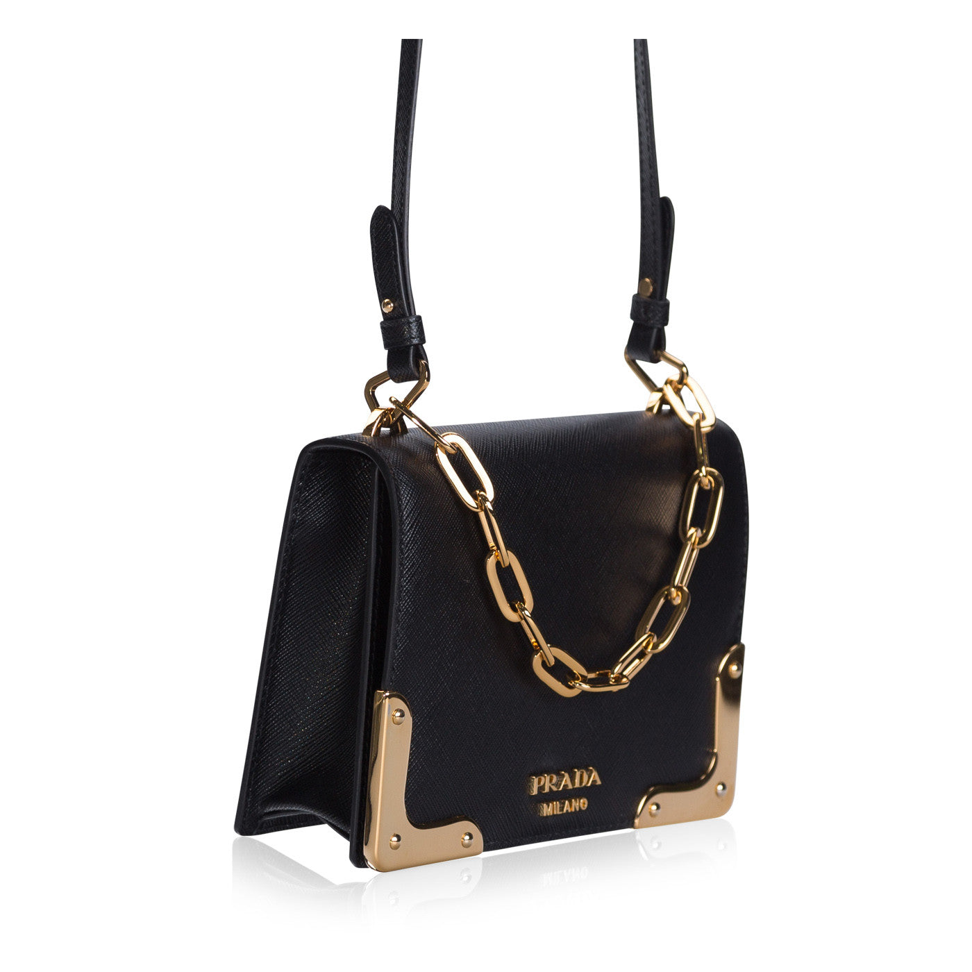 Prada Bandoleira Black & Gold