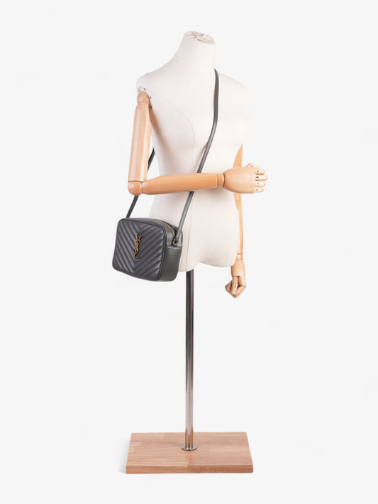 Saint Laurent Lou Monogram Camera Bag Grey Calfskin Leather