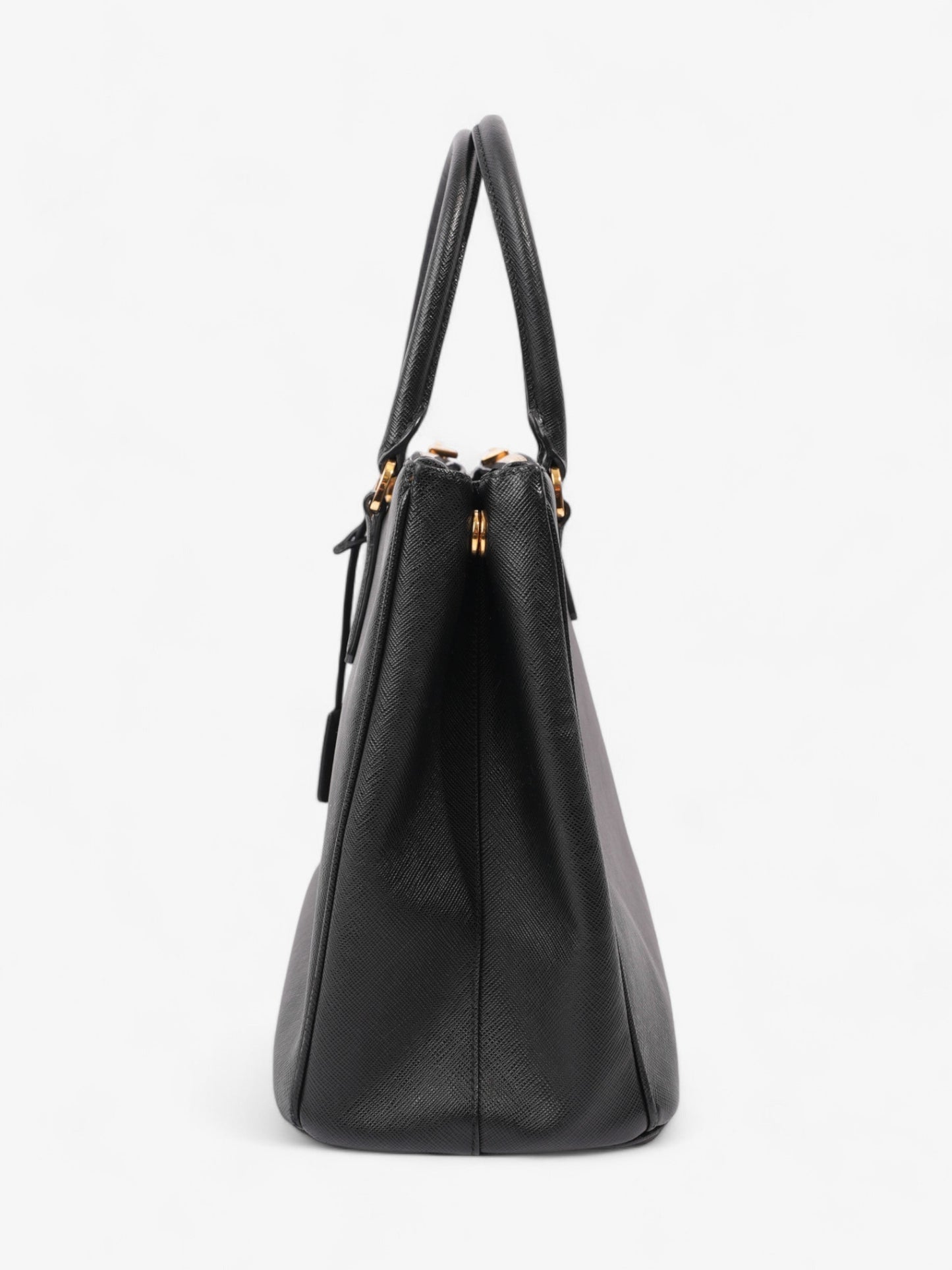 Prada Galleria Double Zip Tote Black Saffiano Leather