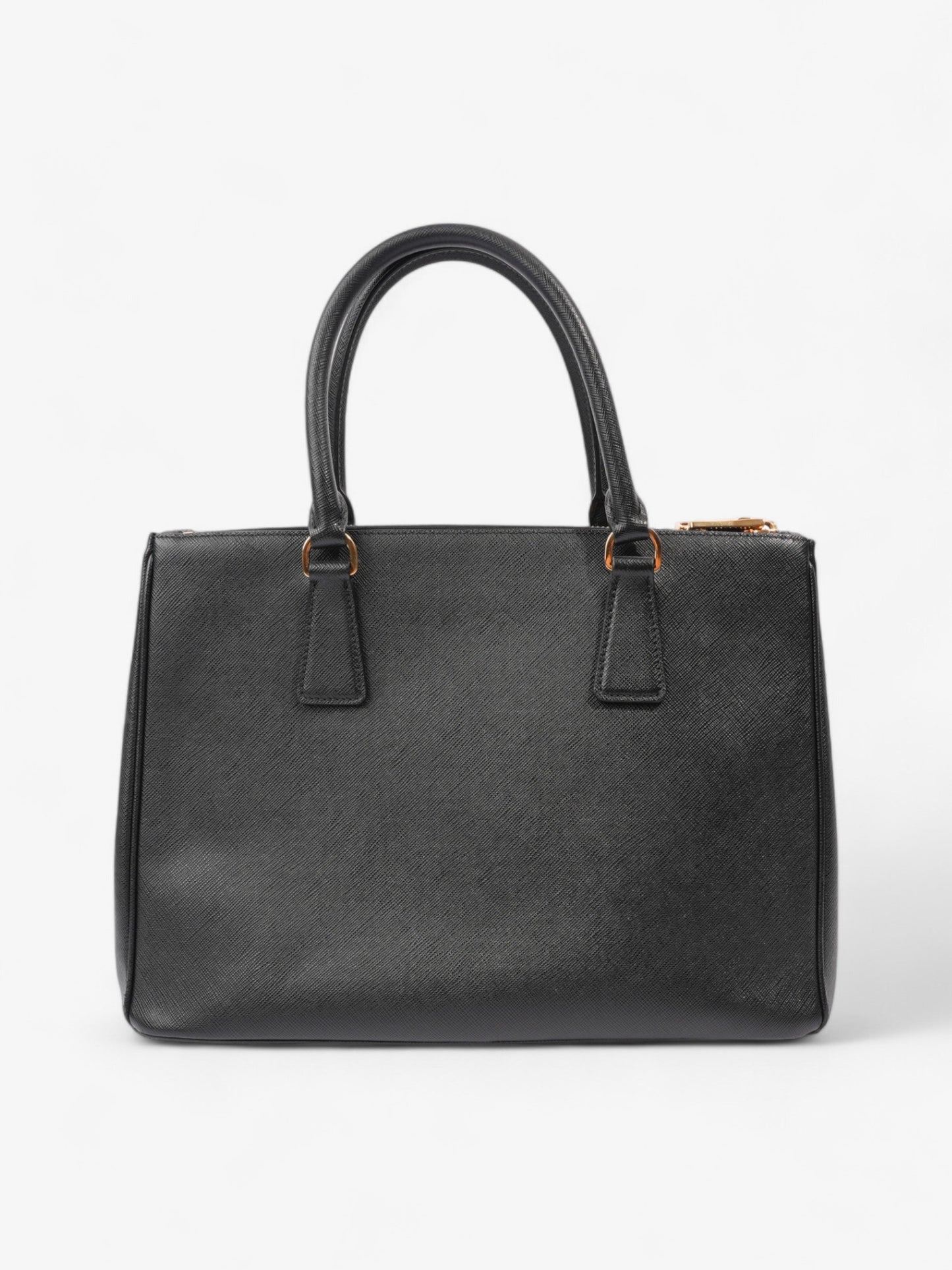Prada Galleria Double Zip Tote Black Saffiano Leather