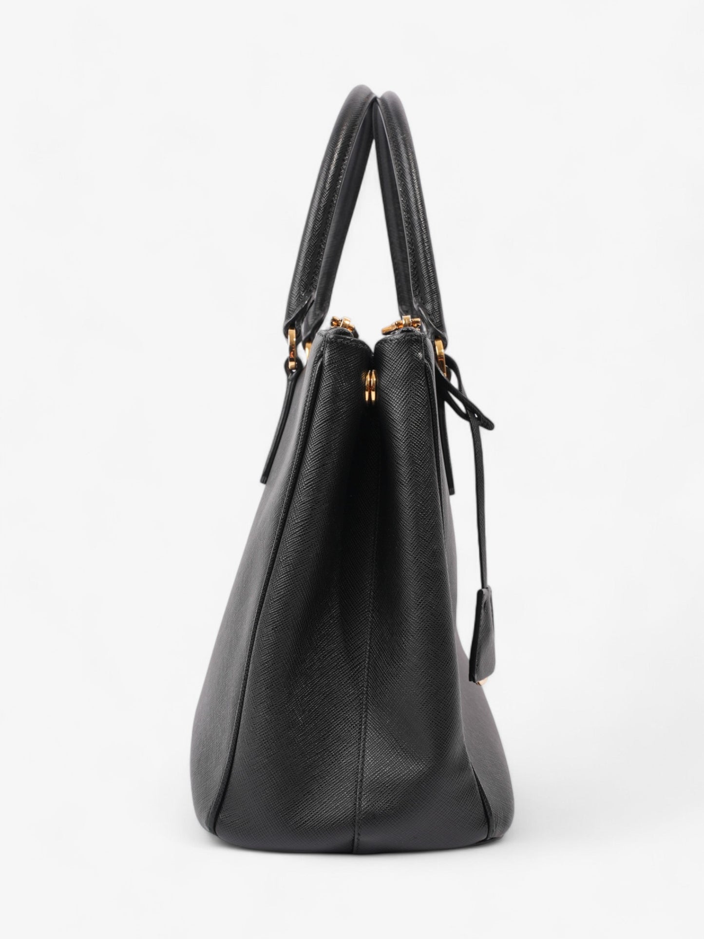 Prada Galleria Double Zip Tote Black Saffiano Leather