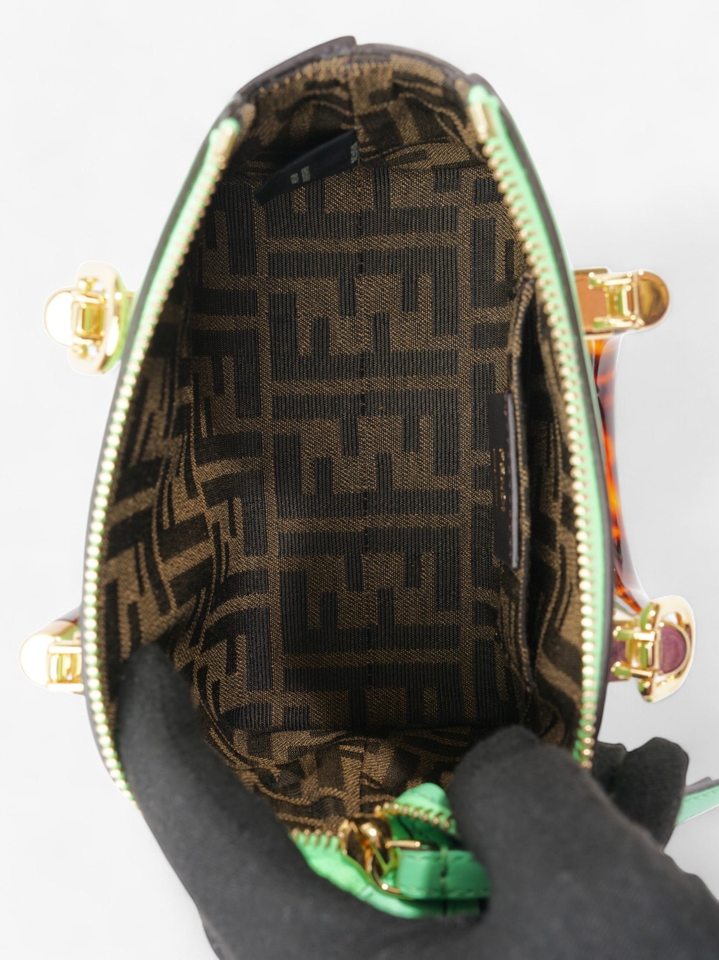 Fendi By The Way Edamame / Tortoise Leather Mini