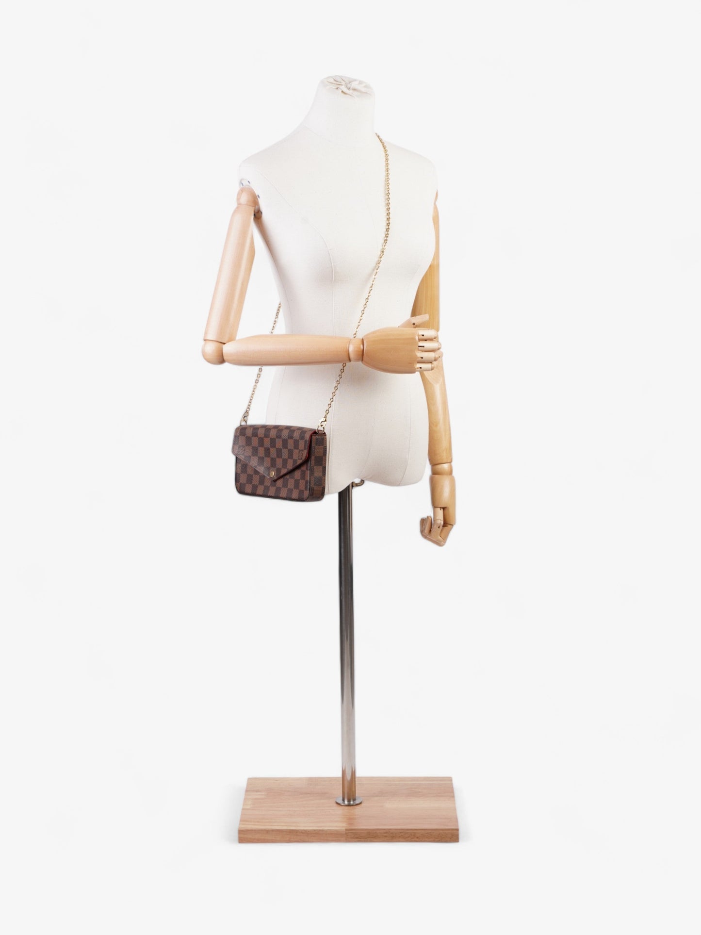 Louis Vuitton Felicie Pochette Damier Ebene Coated Canvas