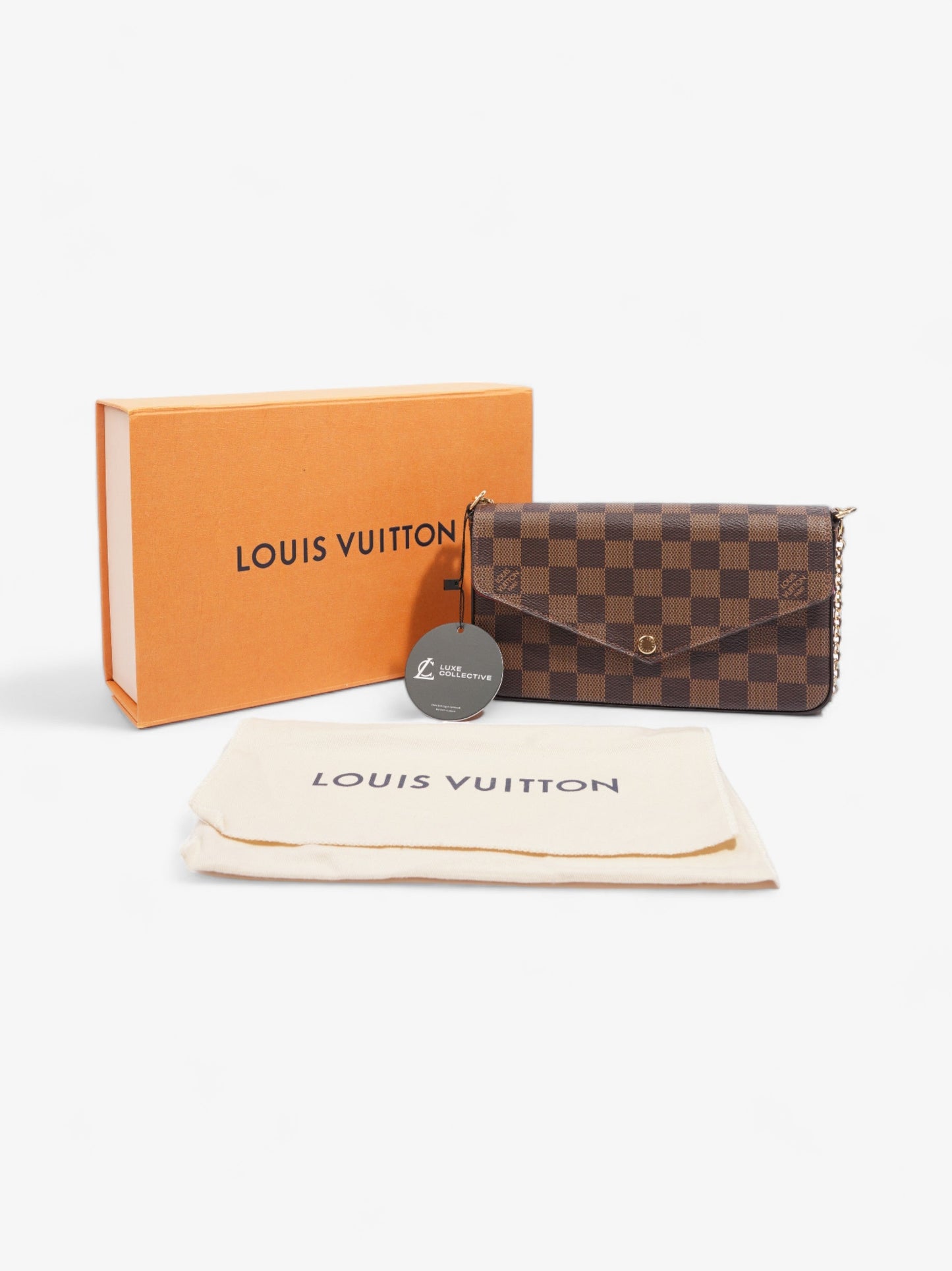 Louis Vuitton Felicie Pochette Damier Ebene Coated Canvas