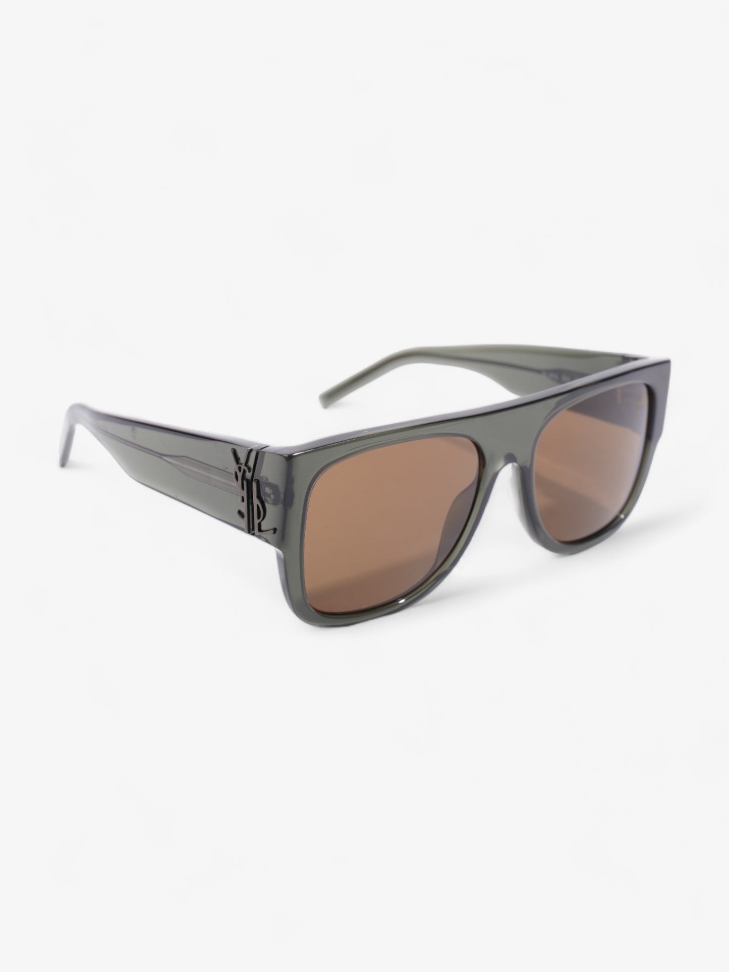 Saint Laurent SL M16 Sunglasses Olive Green Acetate 135mm